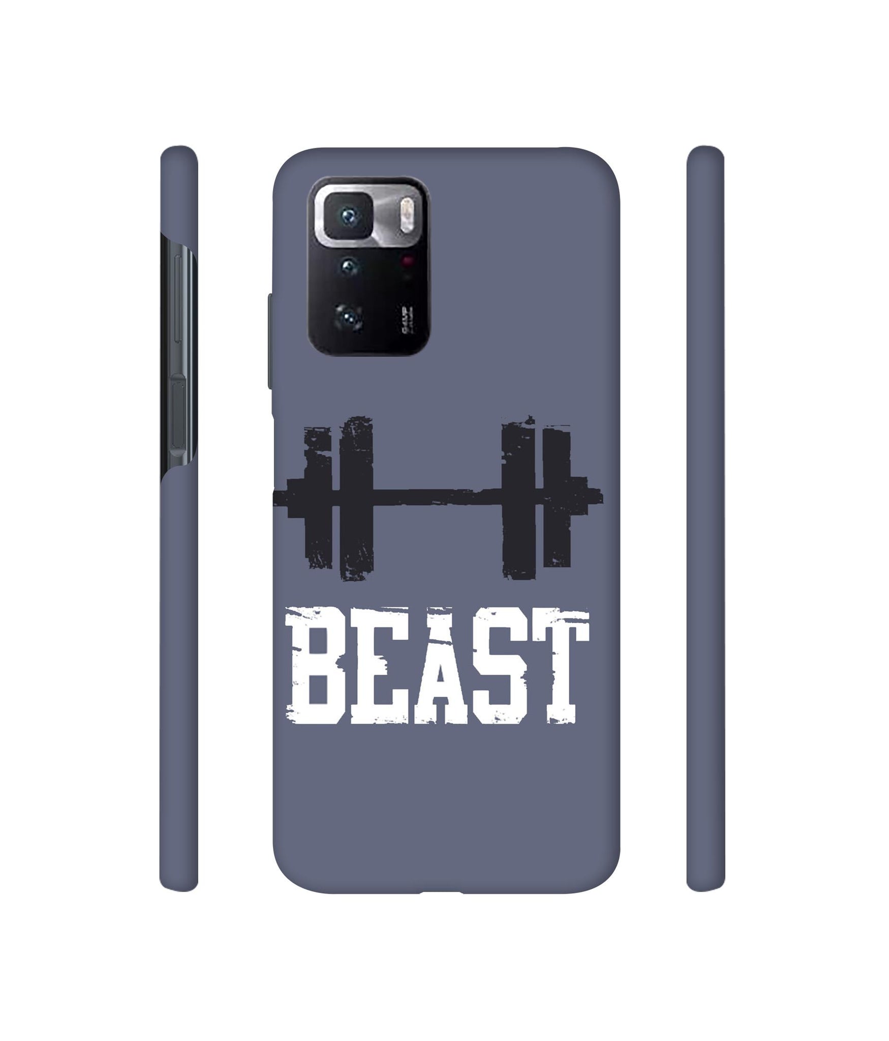 Beast Gym Designer Hard Back Cover for Mi Poco X3 GT