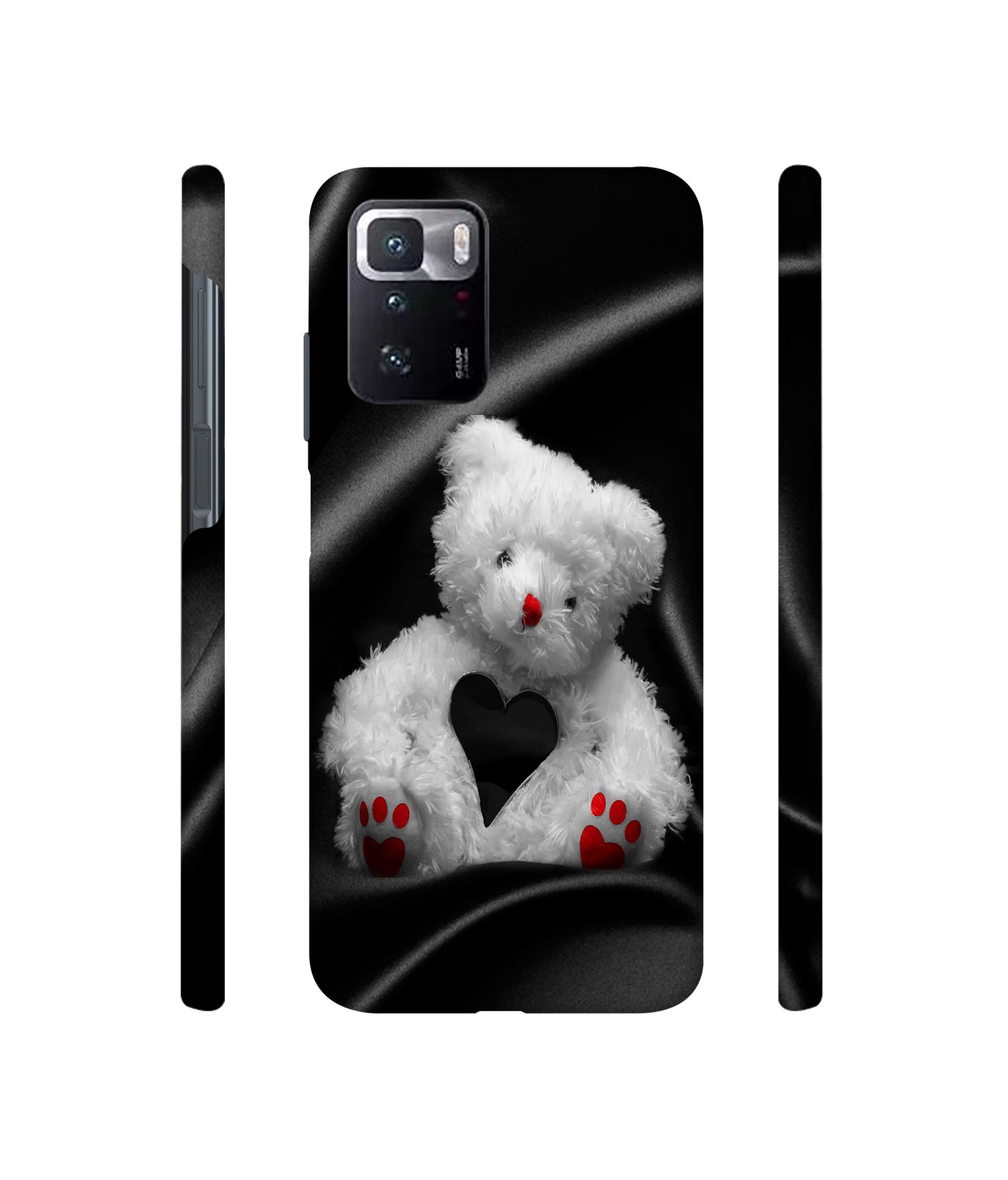 White Teddy Bear Designer Hard Back Cover for Mi Poco X3 GT