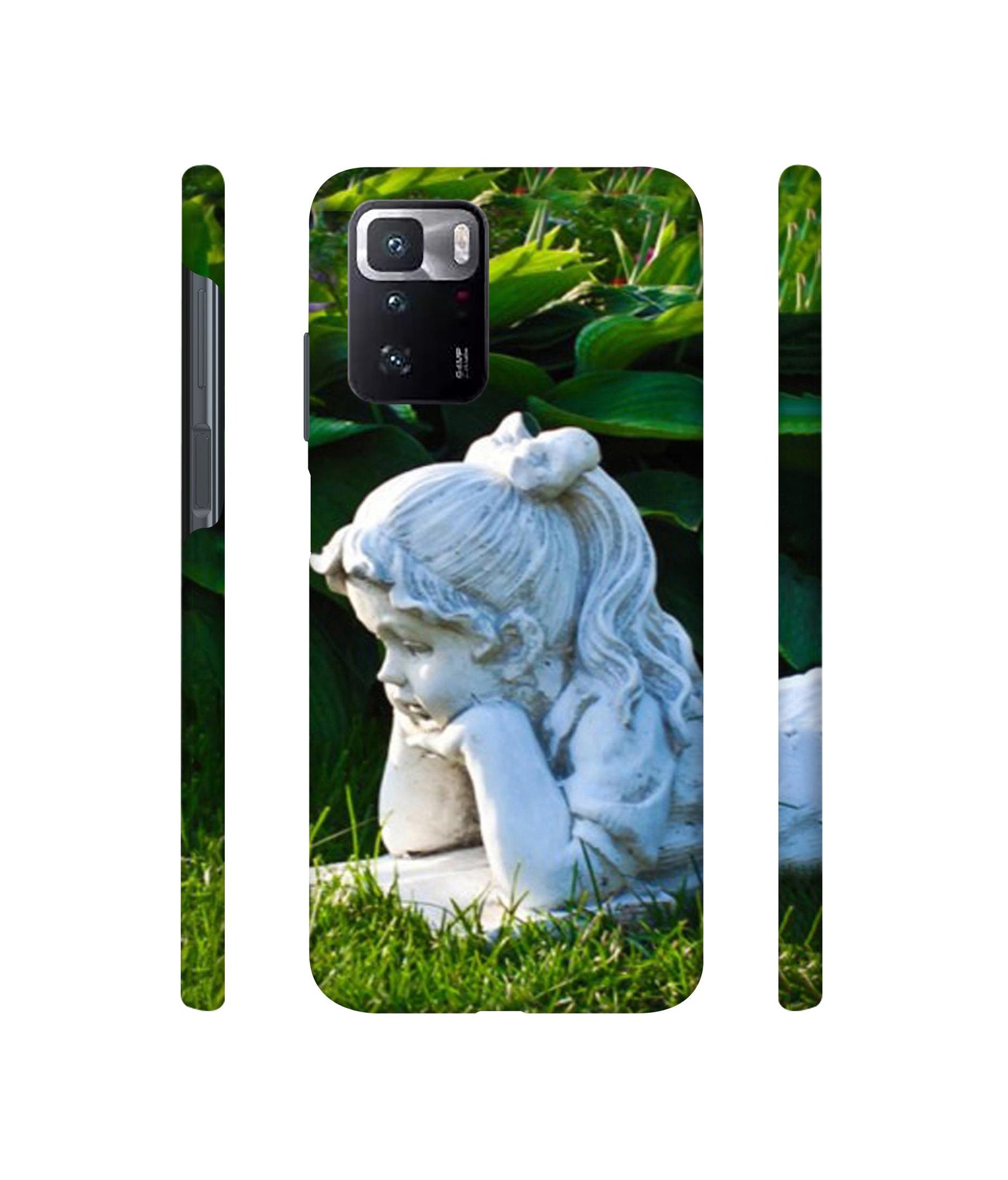 Statue of Girl Designer Hard Back Cover for Mi Poco X3 GT