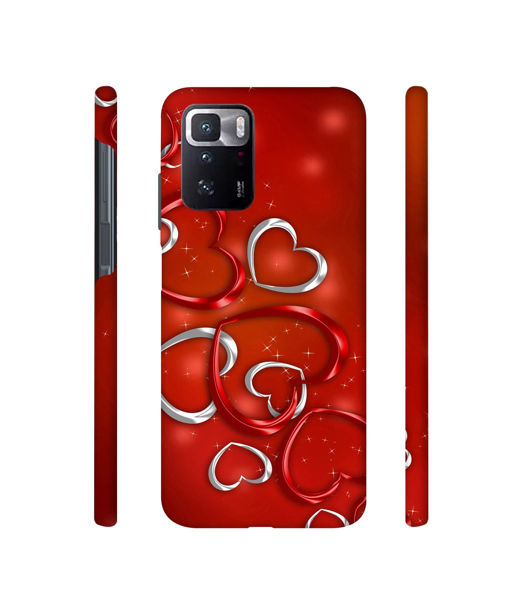 Hearts Designer Hard Back Cover for Mi Poco X3 GT