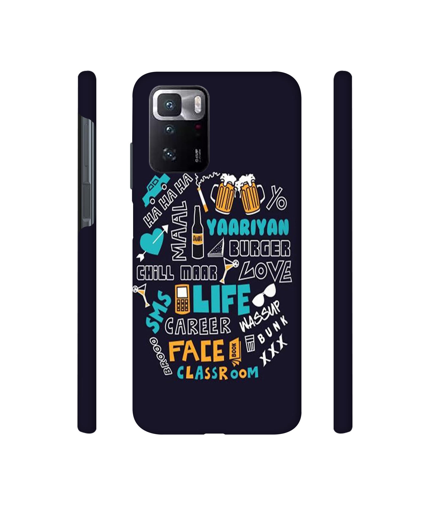 Funny Quote Designer Hard Back Cover for Mi Poco X3 GT