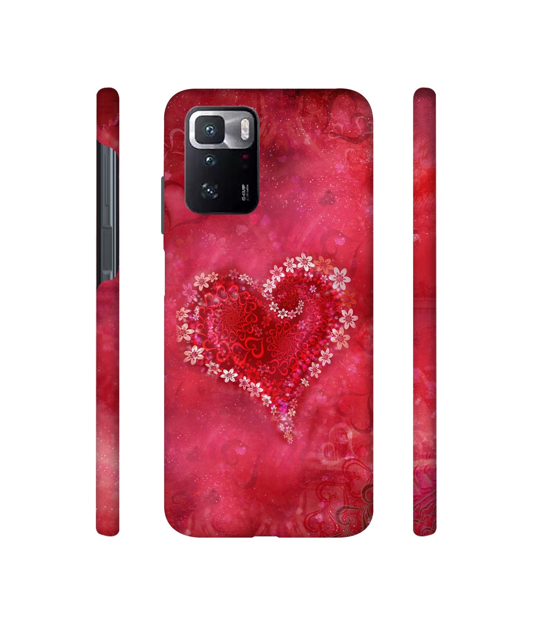 Heart Designer Hard Back Cover for Mi Poco X3 GT