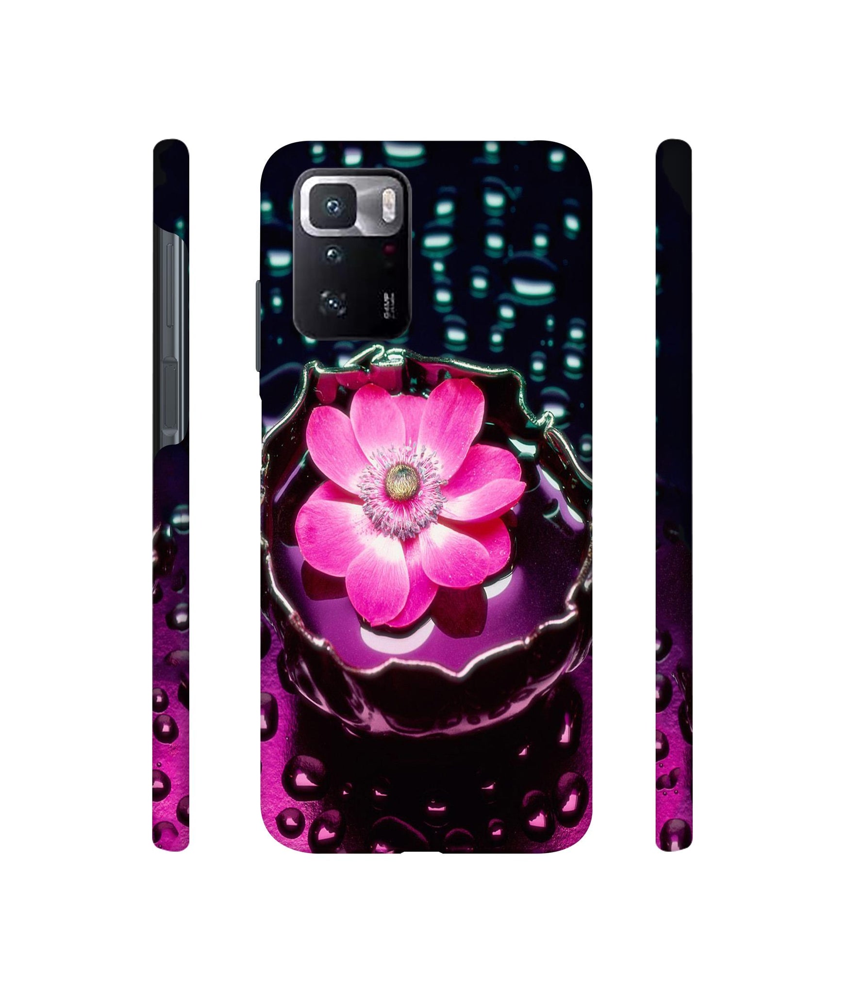 Flower in Water Designer Hard Back Cover for Mi Poco X3 GT