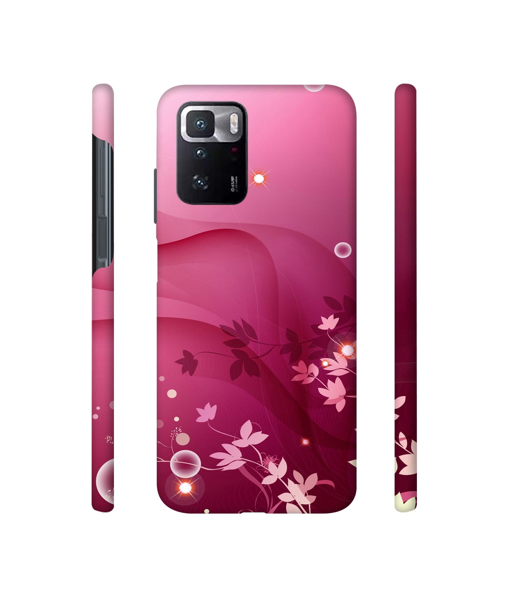 Pink Abstract Designer Hard Back Cover for Mi Poco X3 GT