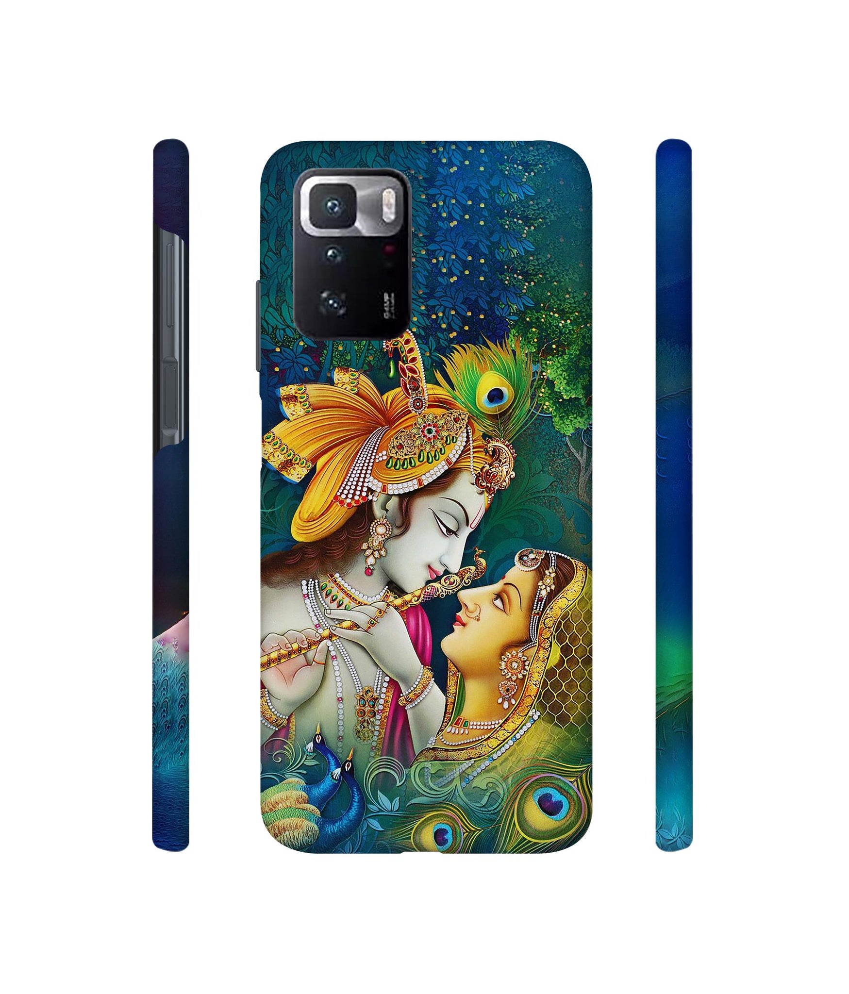 Radha Kishan Love Designer Hard Back Cover for Mi Poco X3 GT
