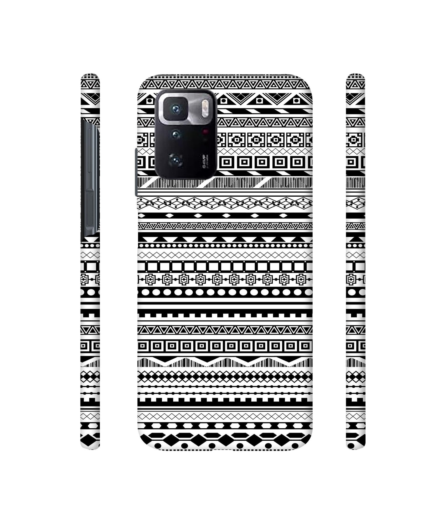 Black & White Patterns Designer Hard Back Cover for Mi Poco X3 GT