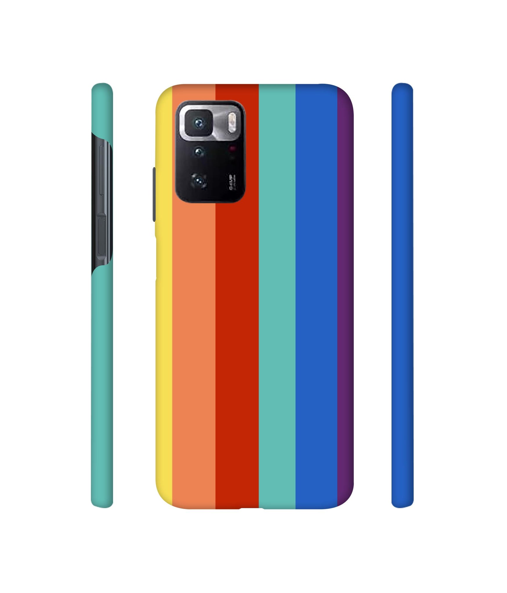 Rainbow Colors Designer Hard Back Cover for Mi Poco X3 GT
