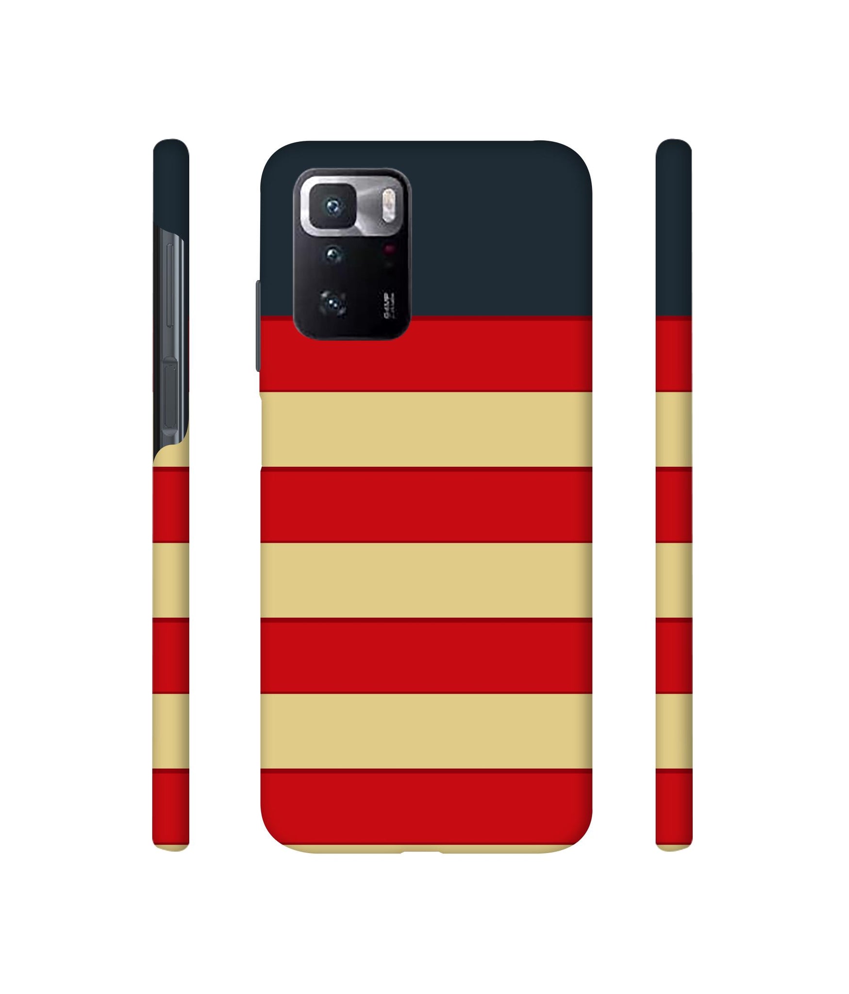 Multicolor Lines Designer Hard Back Cover for Mi Poco X3 GT