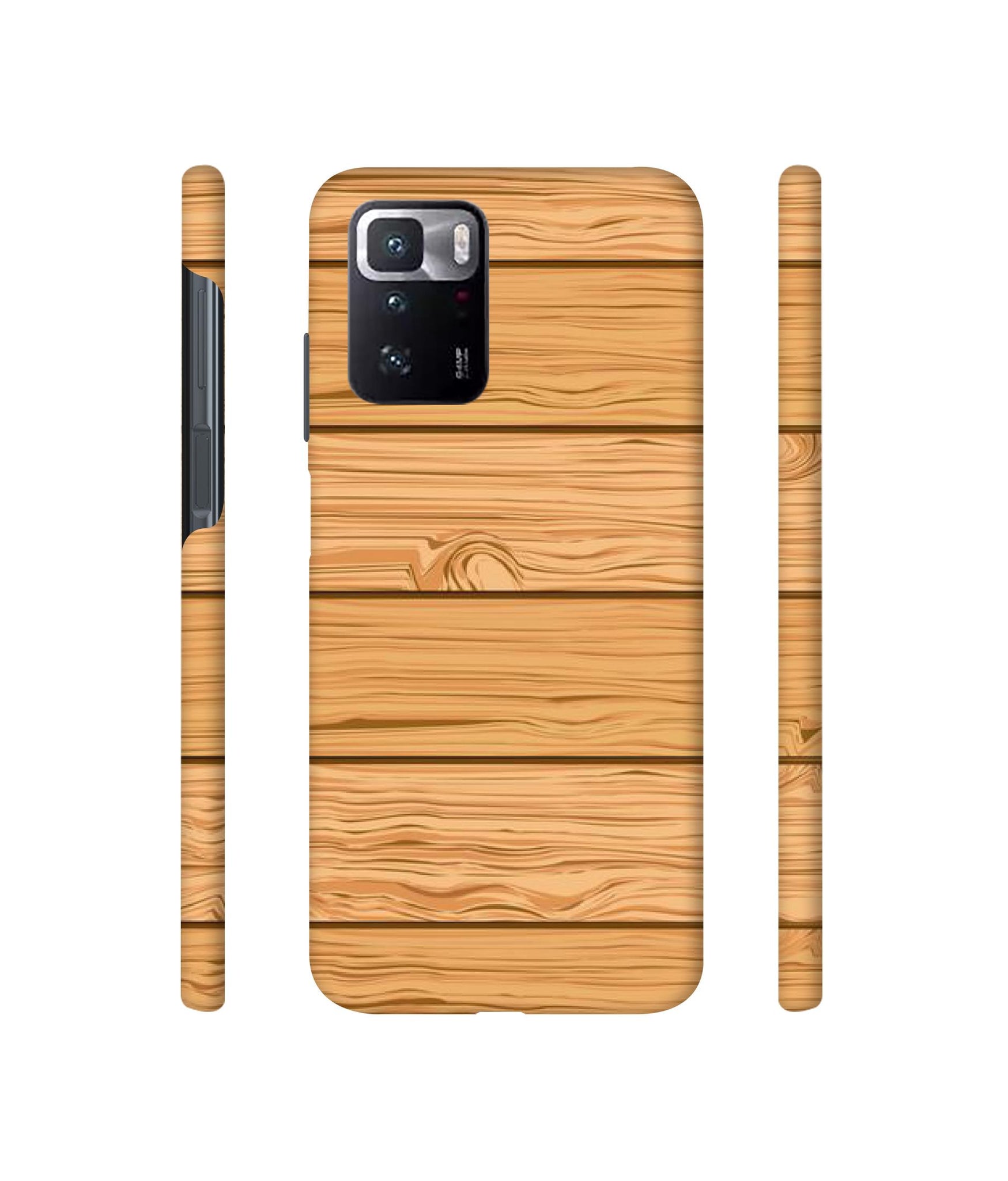Wooden Texture Pattern Designer Hard Back Cover for Mi Poco X3 GT