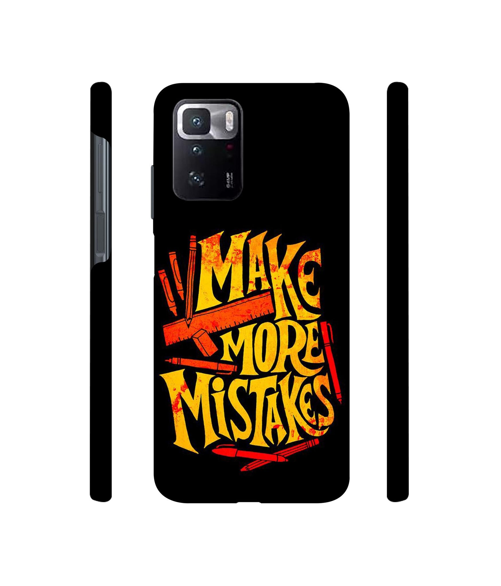 Make More Mistakes Designer Hard Back Cover for Mi Poco X3 GT
