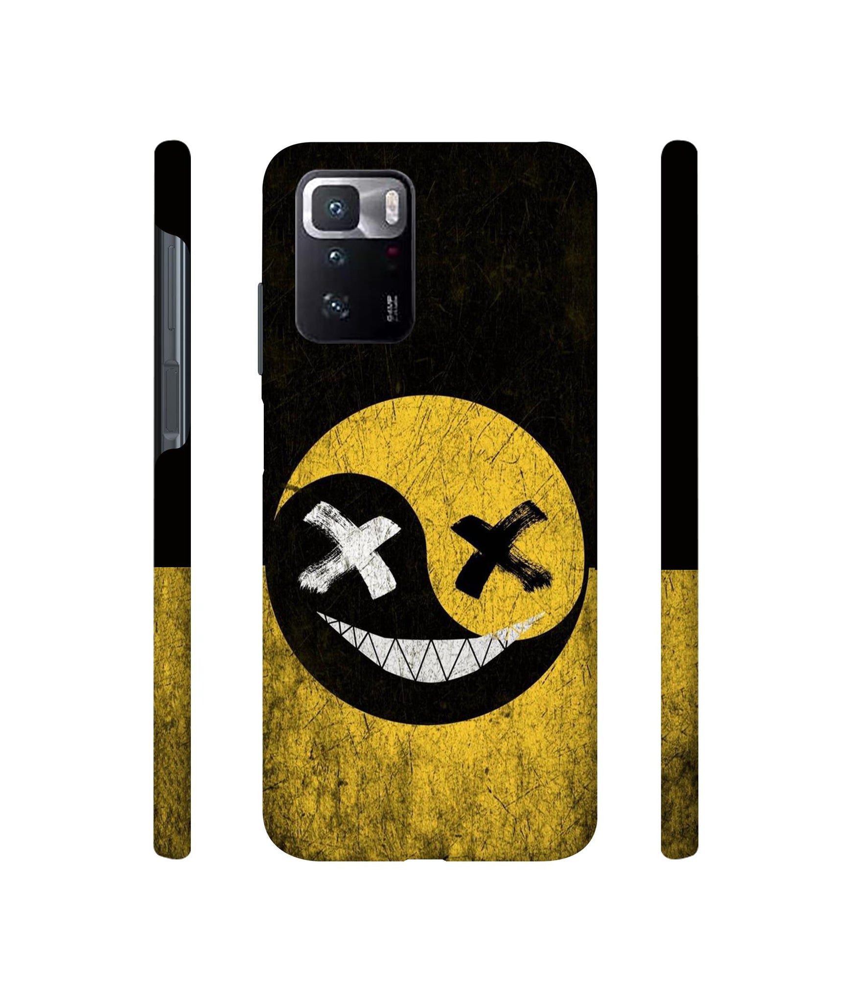 Double Face Smile Designer Hard Back Cover for Mi Poco X3 GT
