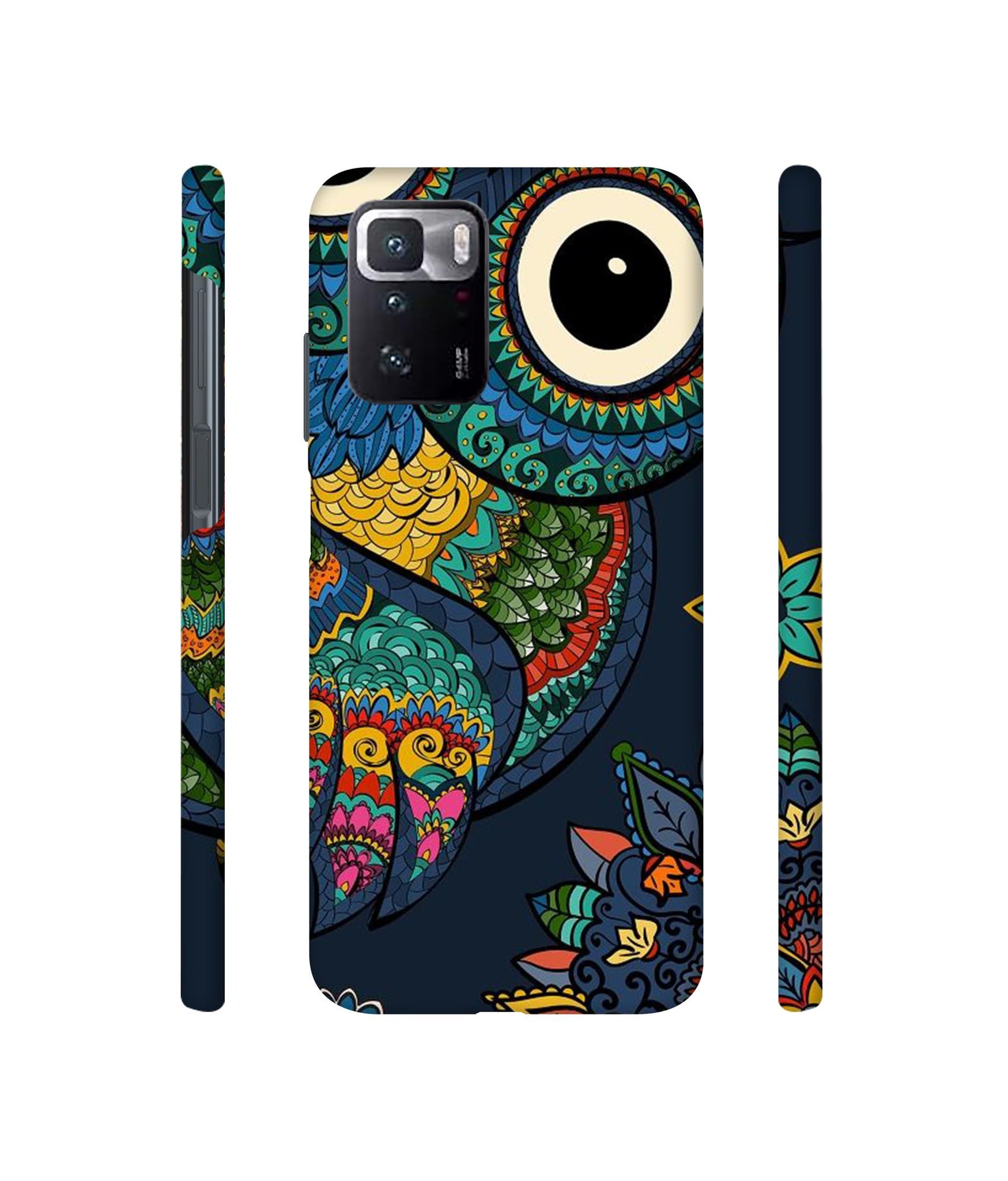 Owl Designer Hard Back Cover for Mi Poco X3 GT