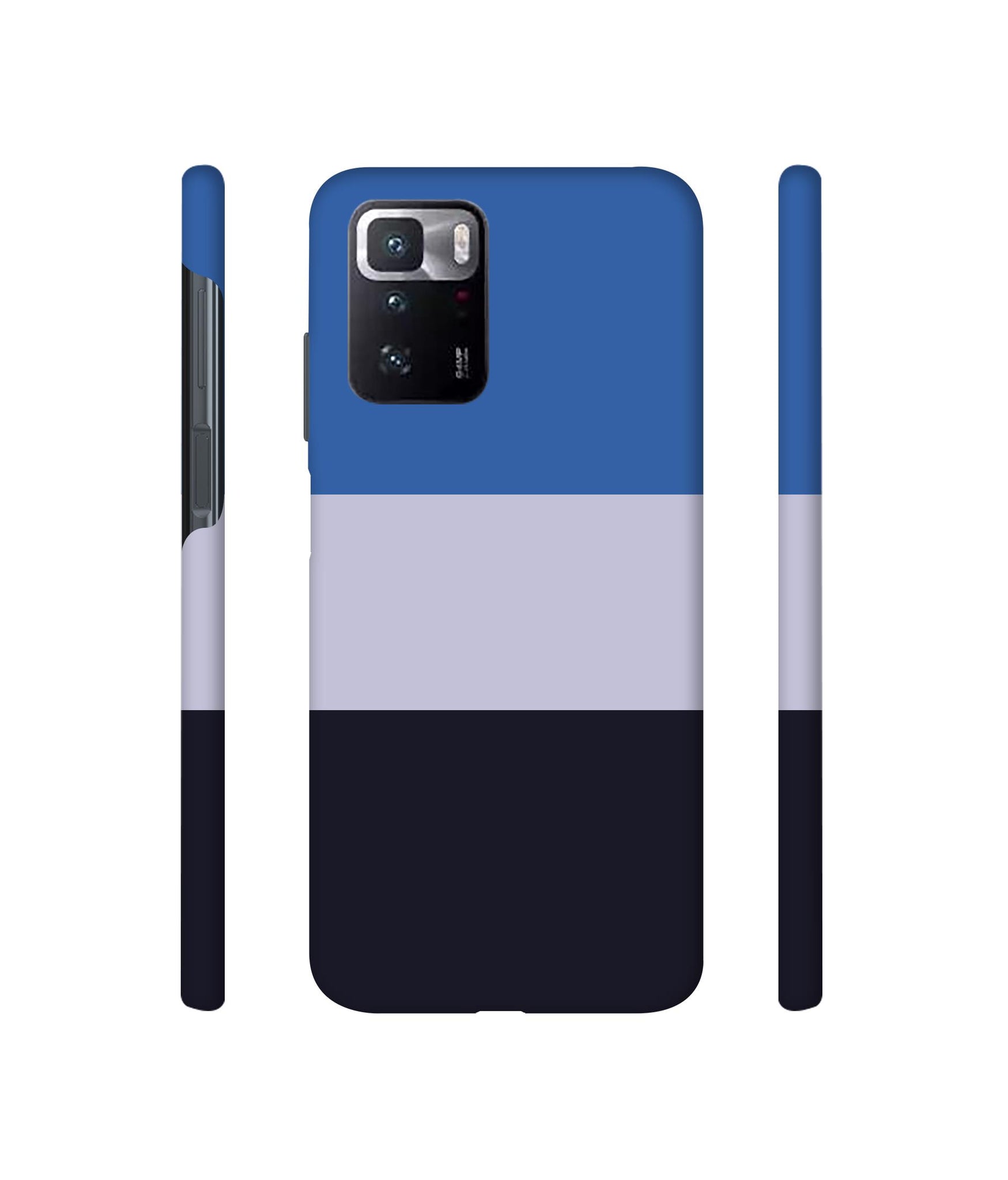 Three Colour Straps Designer Hard Back Cover for Mi Poco X3 GT