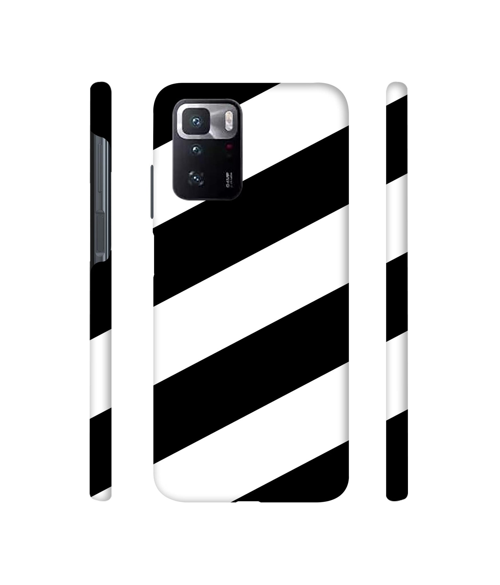 Black & White Line Designer Hard Back Cover for Mi Poco X3 GT
