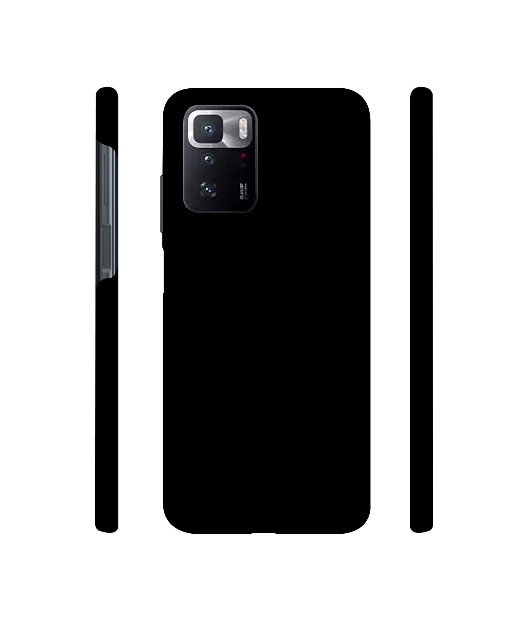Solid Black Designer Hard Back Cover for Mi Poco X3 GT