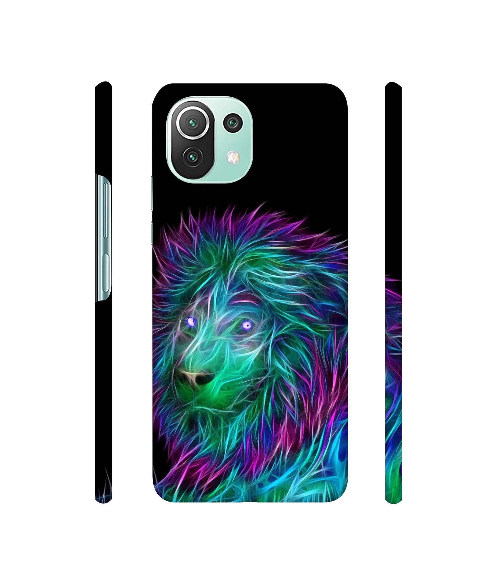 3D Lion Designer Hard Back Cover for Mi 11 Lite 5G