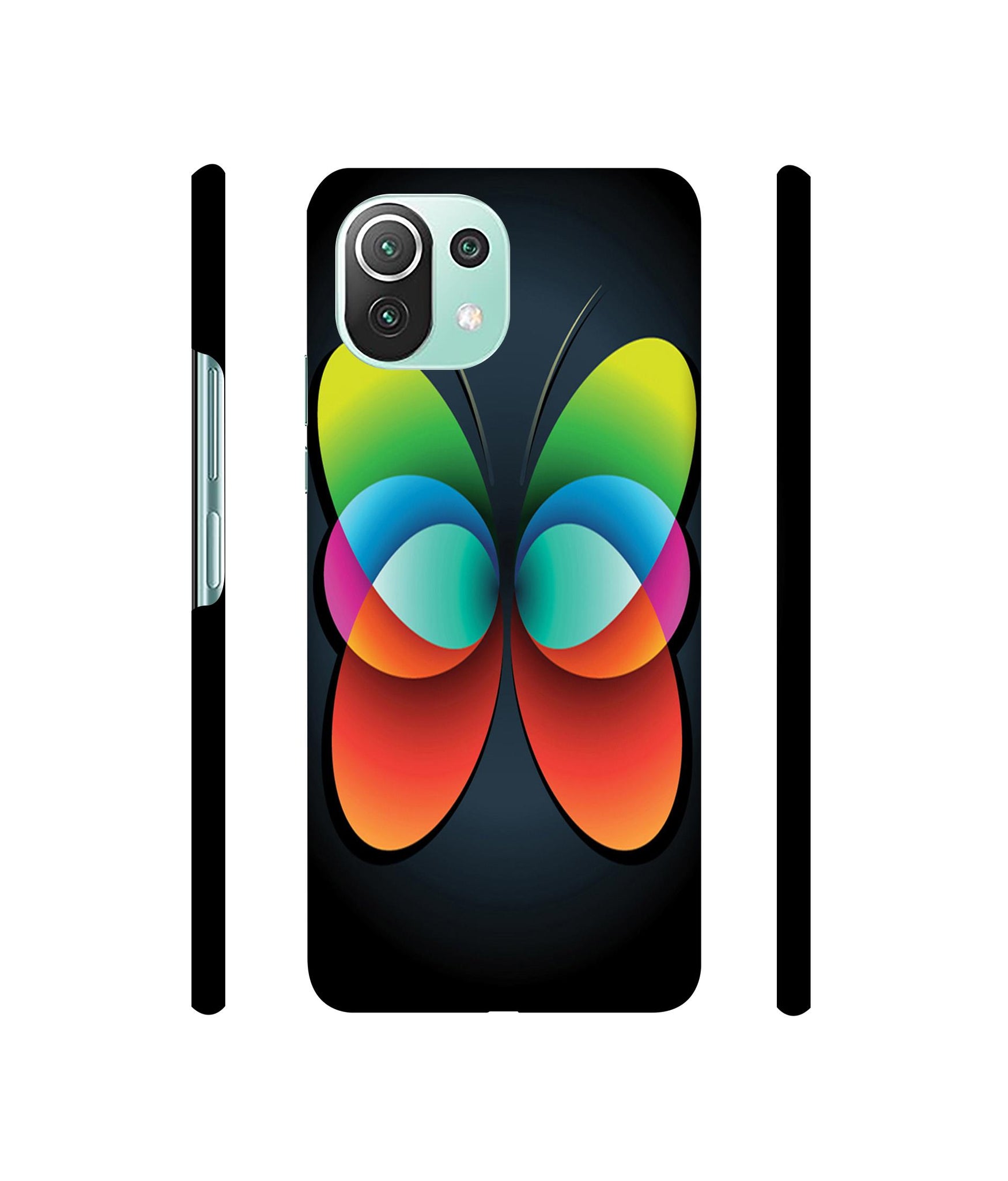 Colourfull Butterfly Designer Hard Back Cover for Mi 11 Lite 5G