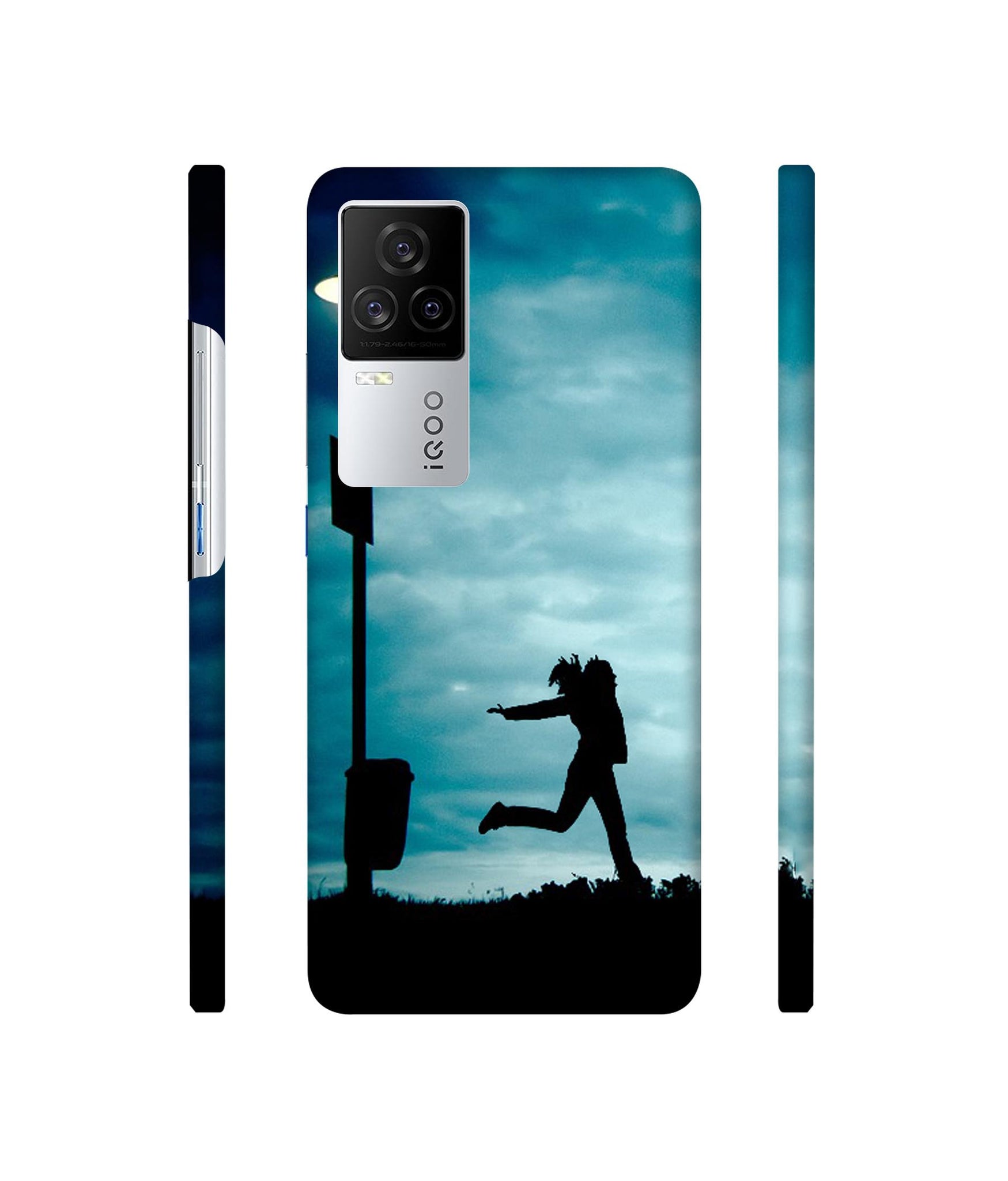 Girl Running At Night Designer Hard Back Cover for Vivo iQOO 8 Legend