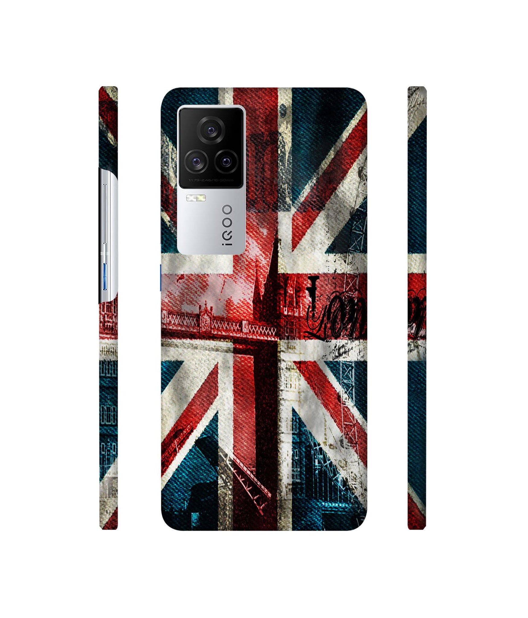 London Flag wallpaper Designer Hard Back Cover for Vivo iQOO 8 Legend