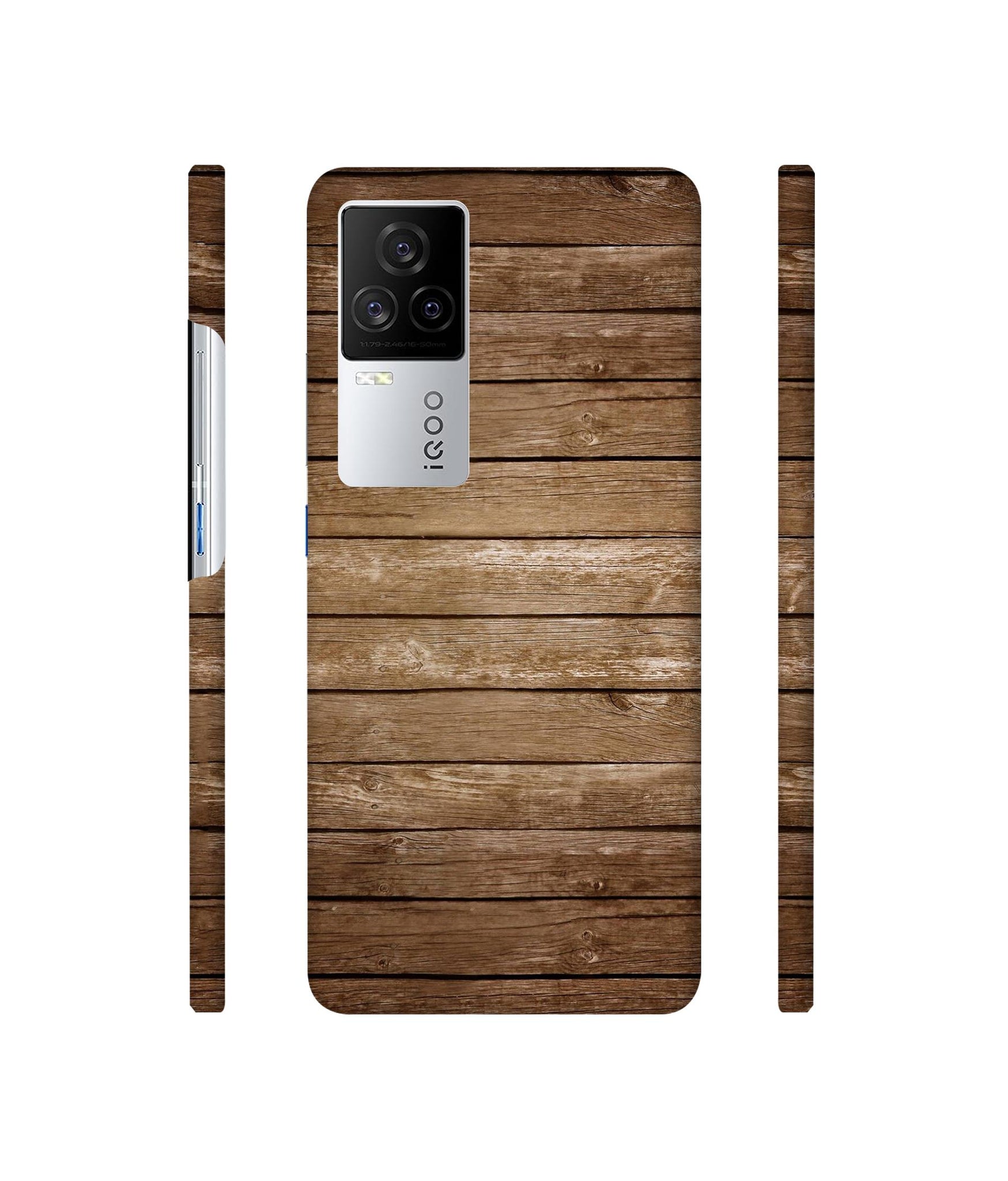 Wood Designer Hard Back Cover for Vivo iQOO 8 Legend