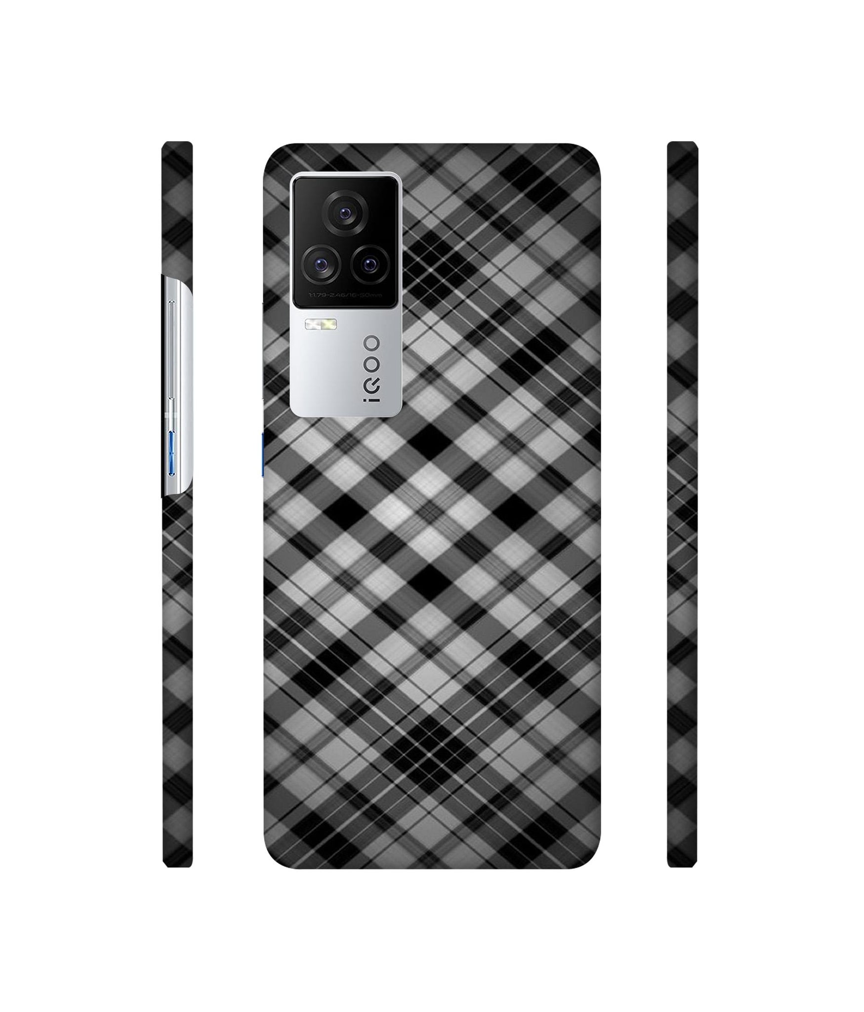 Black Stripes Pattern Designer Hard Back Cover for Vivo iQOO 8 Legend