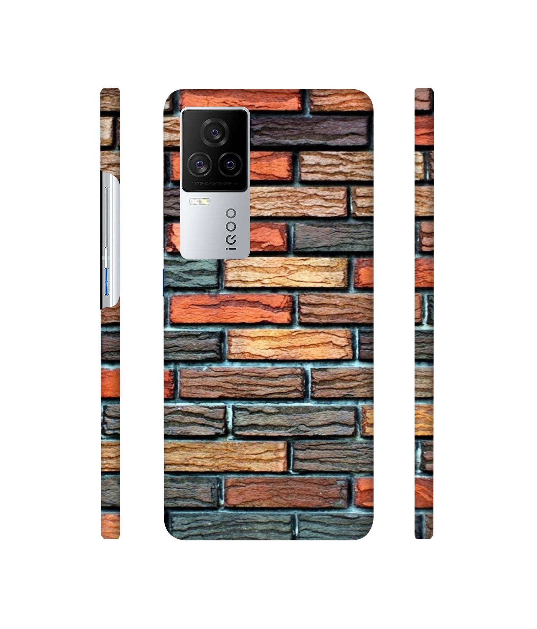 Brick Wall Designer Hard Back Cover for Vivo iQOO 8 Legend