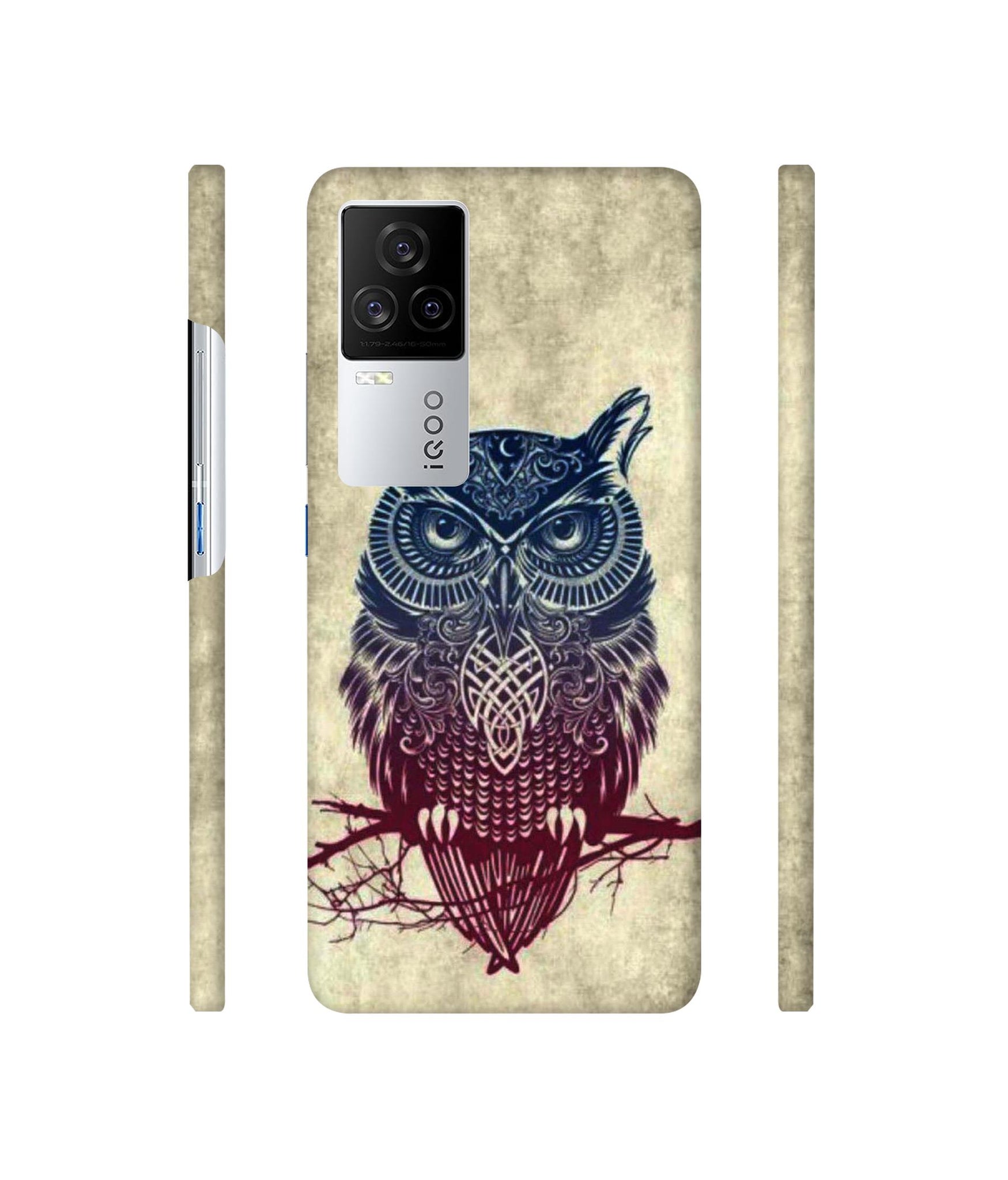 Owl Pattern Designer Hard Back Cover for Vivo iQOO 8 Legend