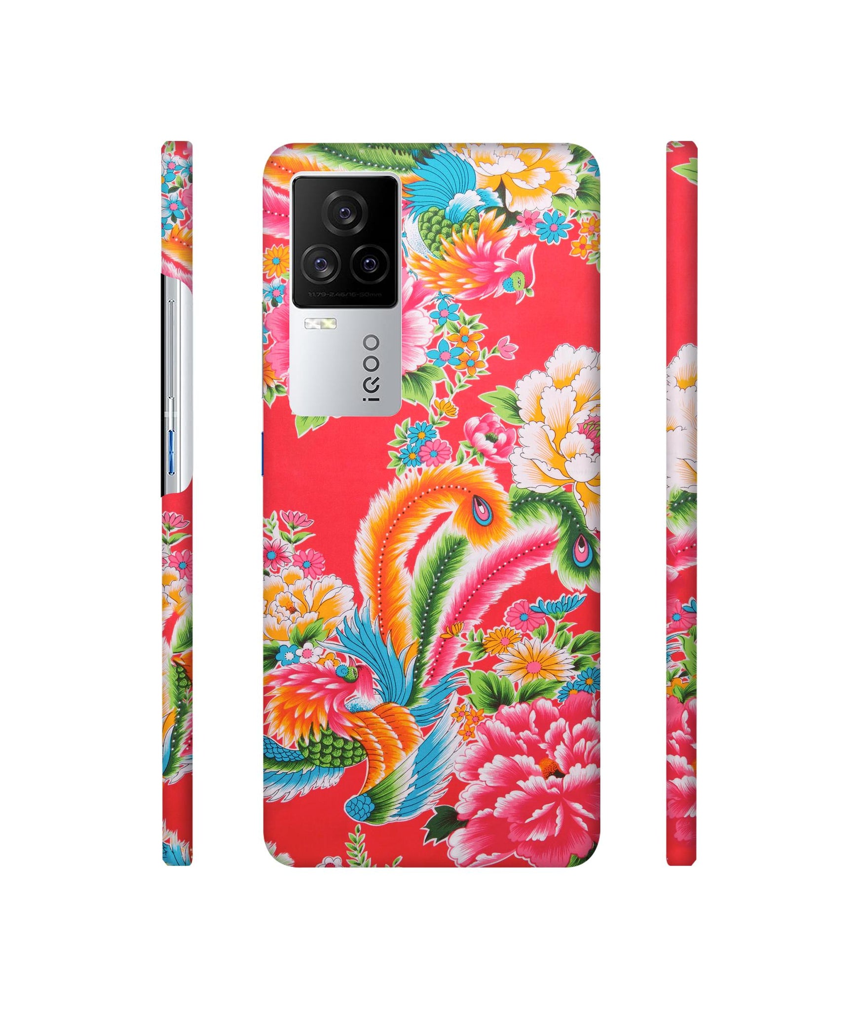 Cute Floral Pattern Print Designer Hard Back Cover for Vivo iQOO 8 Legend