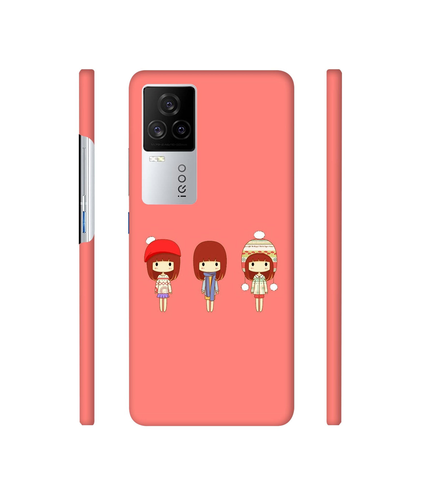 Cute Girls Designer Hard Back Cover for Vivo iQOO 8 Legend