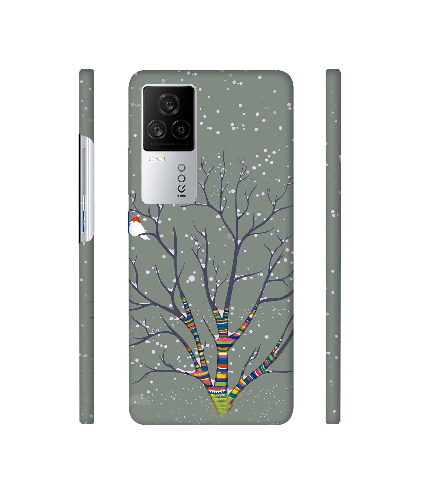 Winter Pattern Print Designer Hard Back Cover for Vivo iQOO 8 Legend