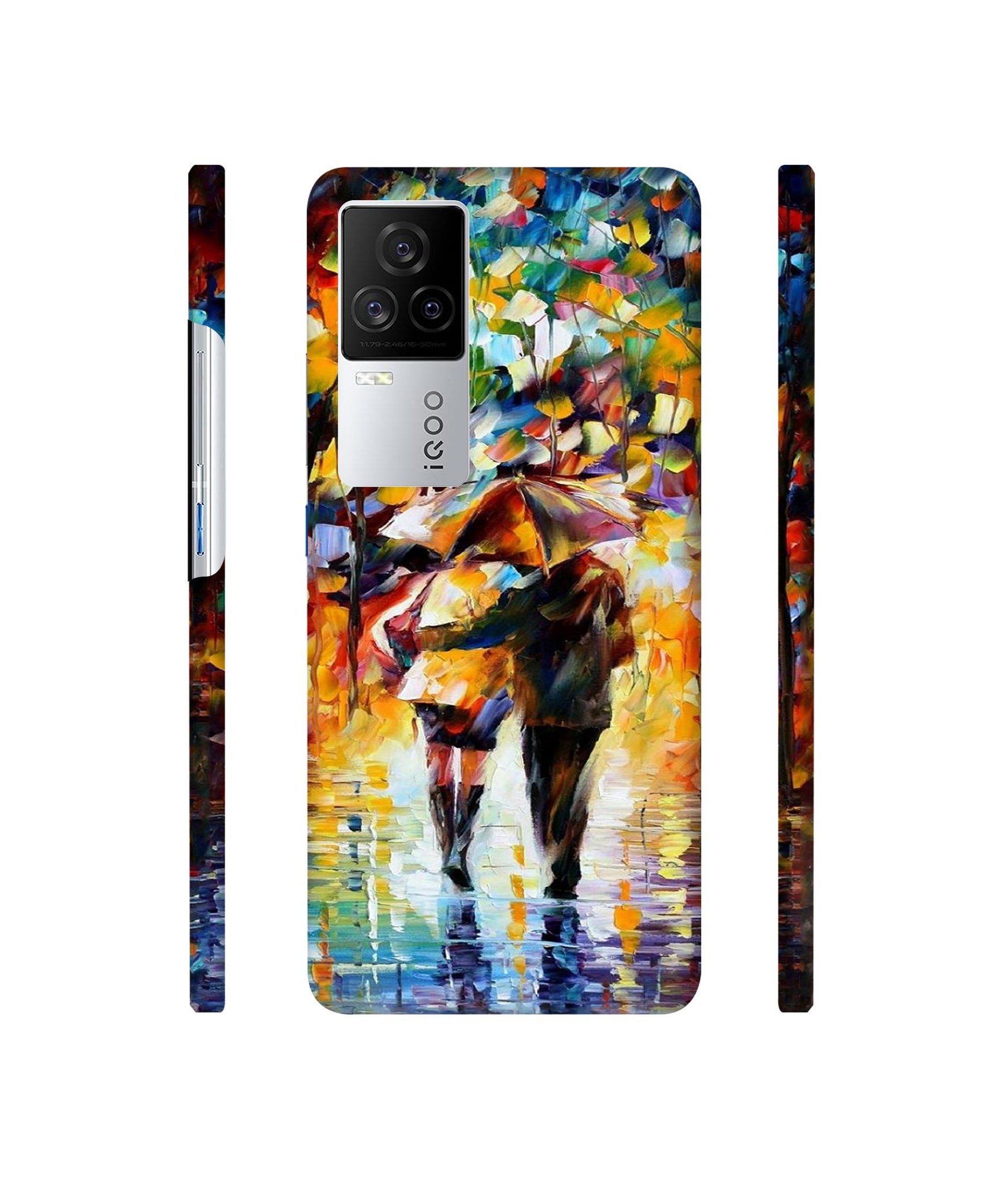 Paint Couple Pattern Designer Hard Back Cover for Vivo iQOO 8 Legend