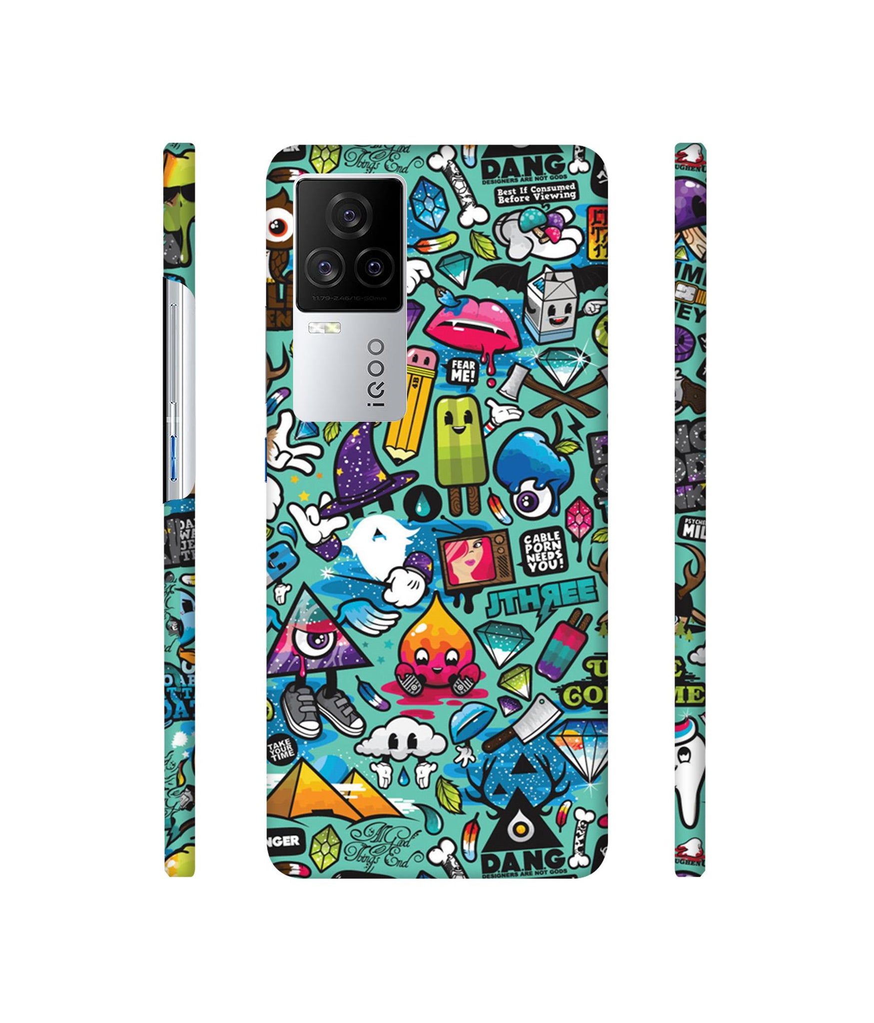 Crazy Designer Hard Back Cover for Vivo iQOO 8 Legend