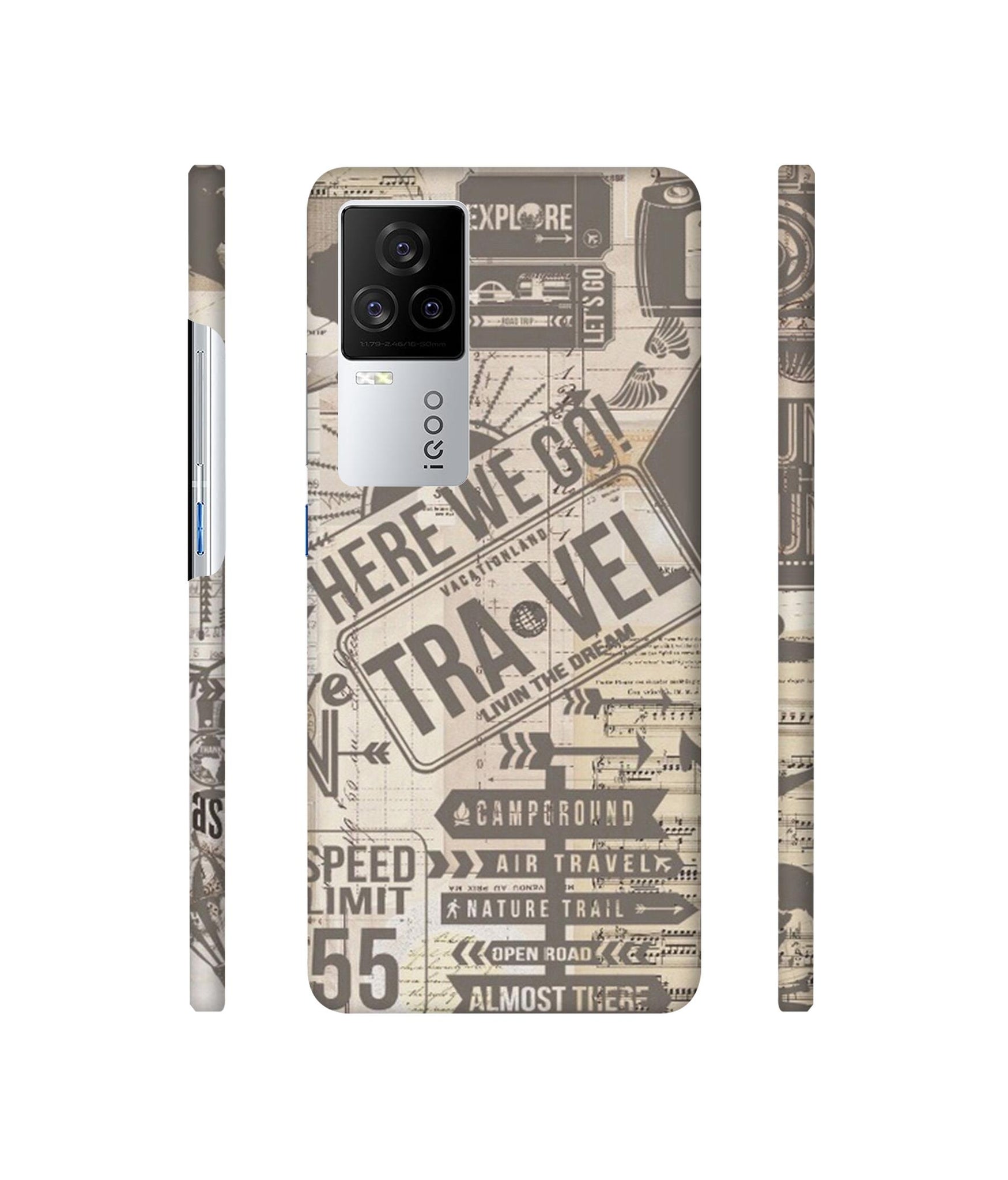 Travel Designer Hard Back Cover for Vivo iQOO 8 Legend