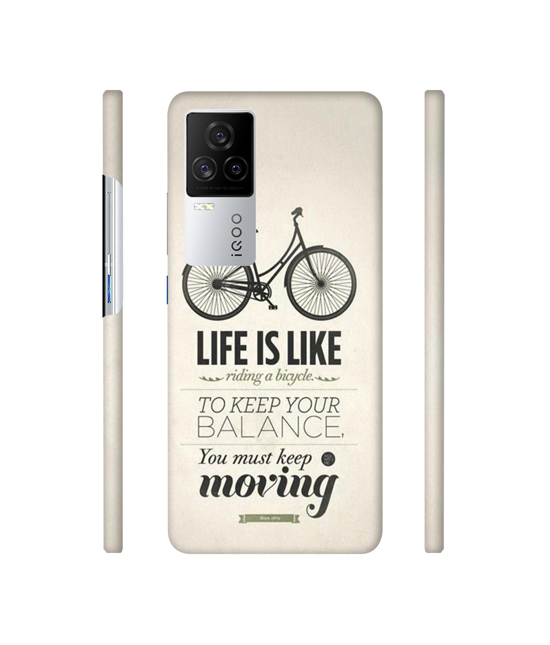 Life is Like Moving Designer Hard Back Cover for Vivo iQOO 8 Legend