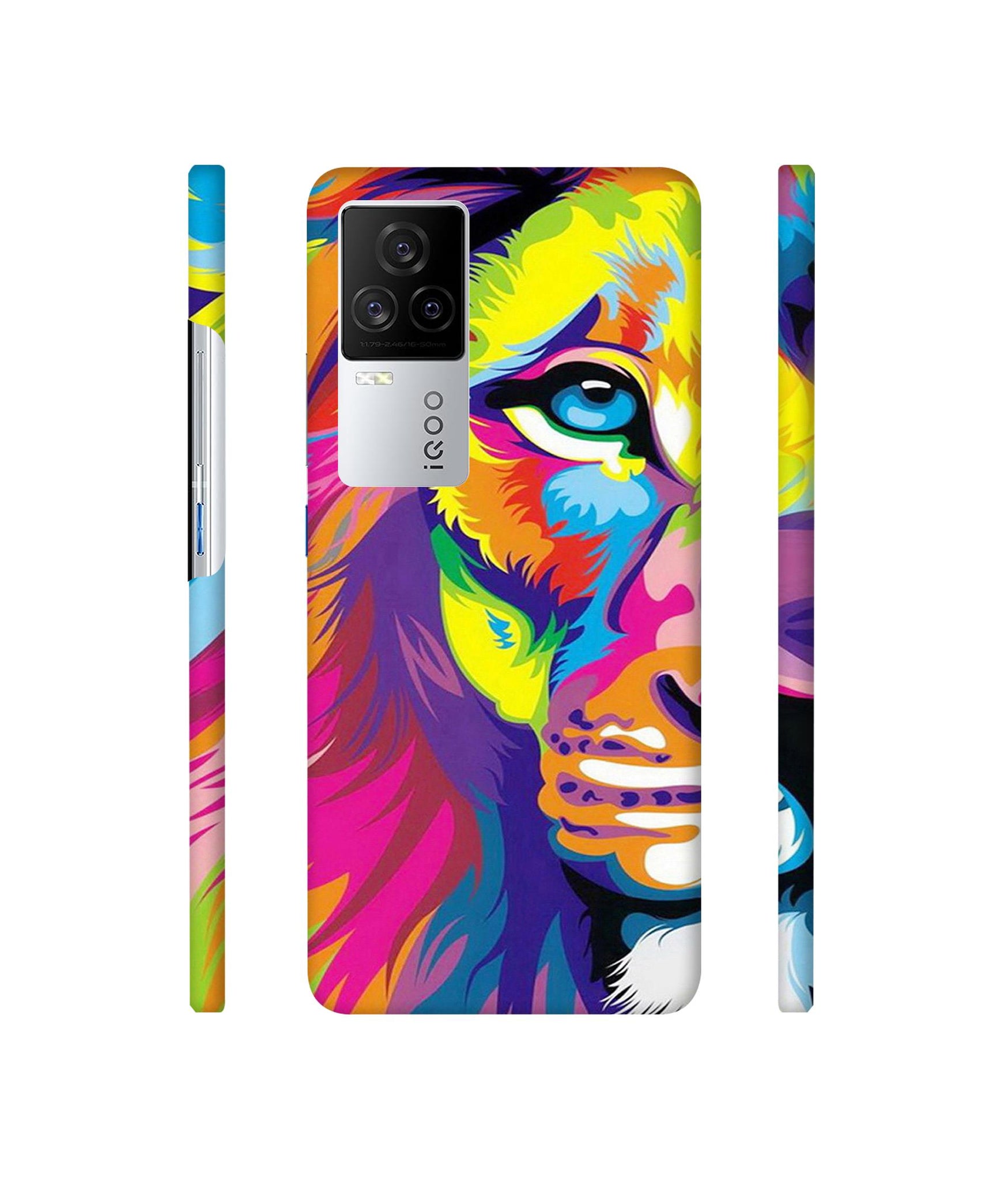 Lion Designer Hard Back Cover for Vivo iQOO 8 Legend