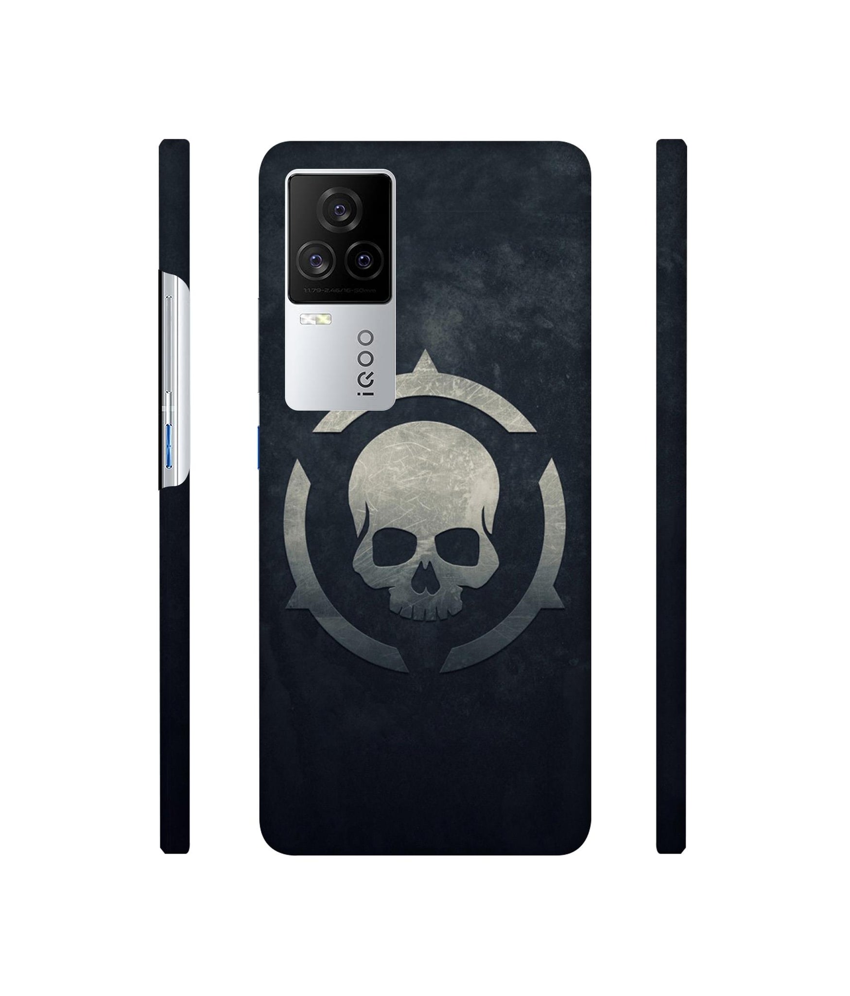 Skull Pattern Print Designer Hard Back Cover for Vivo iQOO 8 Legend