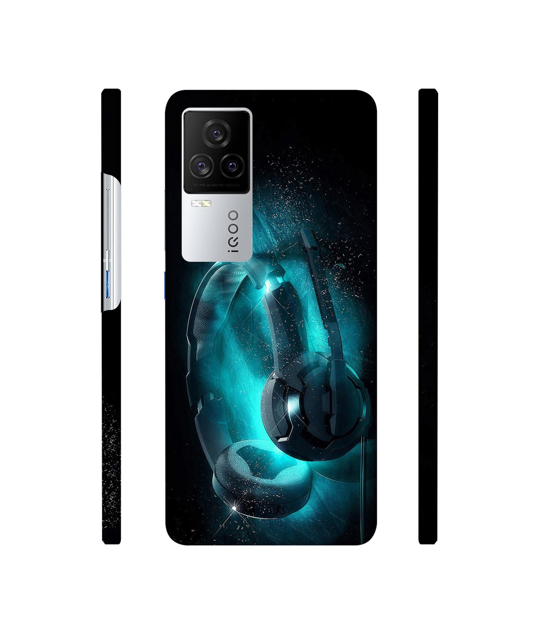 Cool Headphone Designer Hard Back Cover for Vivo iQOO 8 Legend