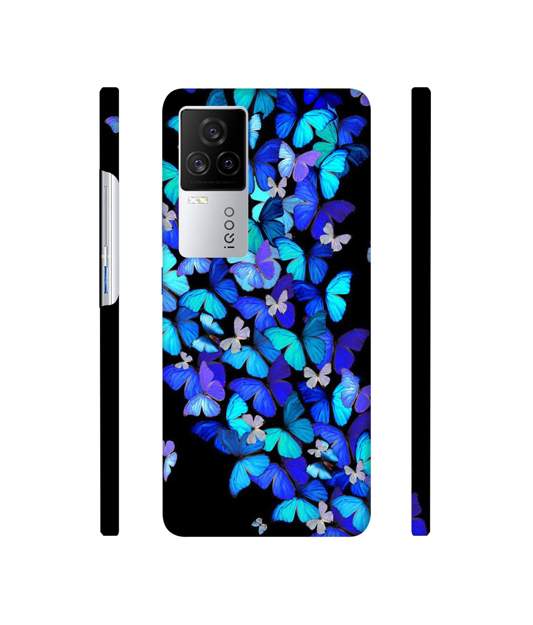 Butterfly Pattern Designer Hard Back Cover for Vivo iQOO 8 Legend