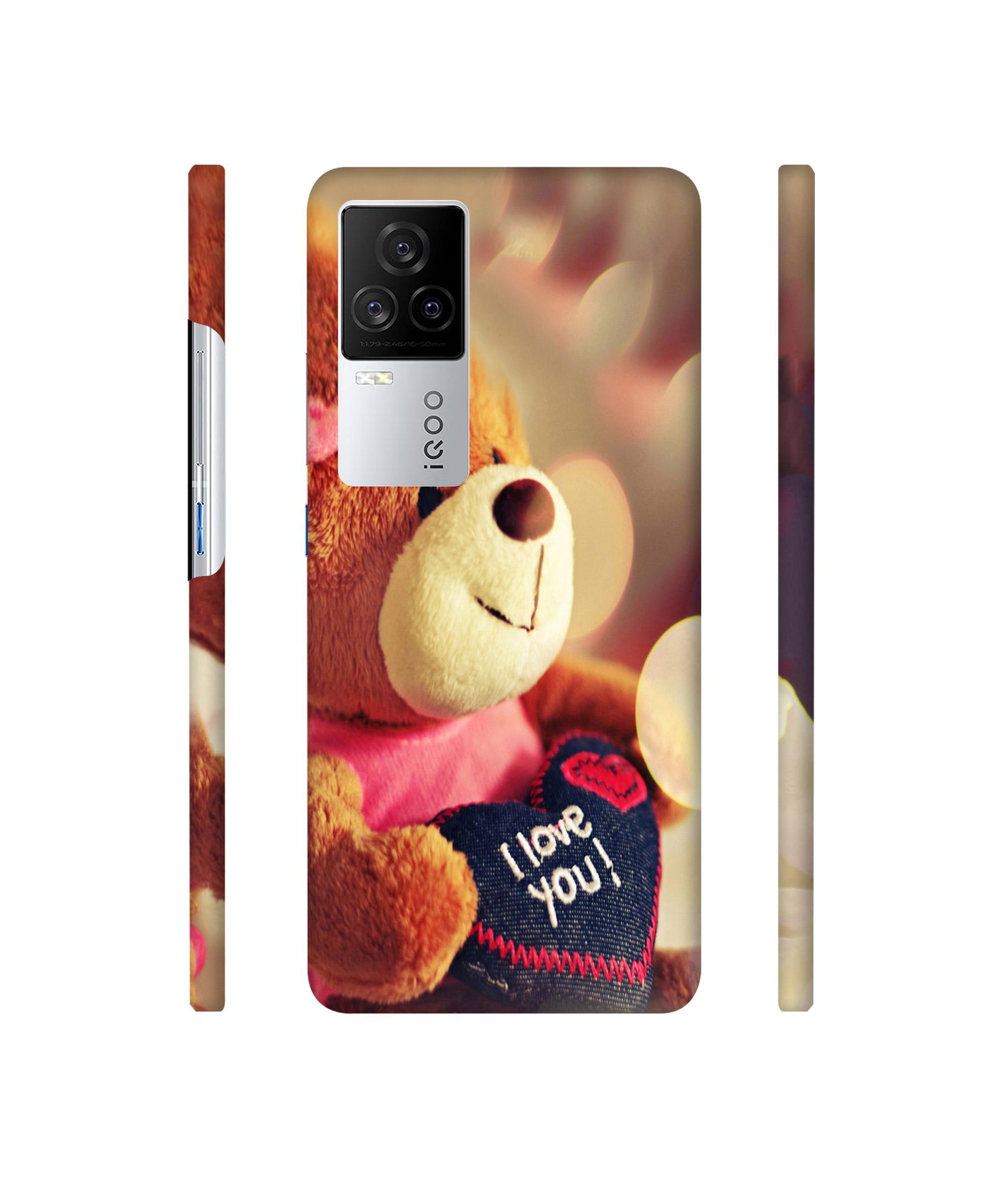 Teddy Bear Designer Hard Back Cover for Vivo iQOO 8 Legend