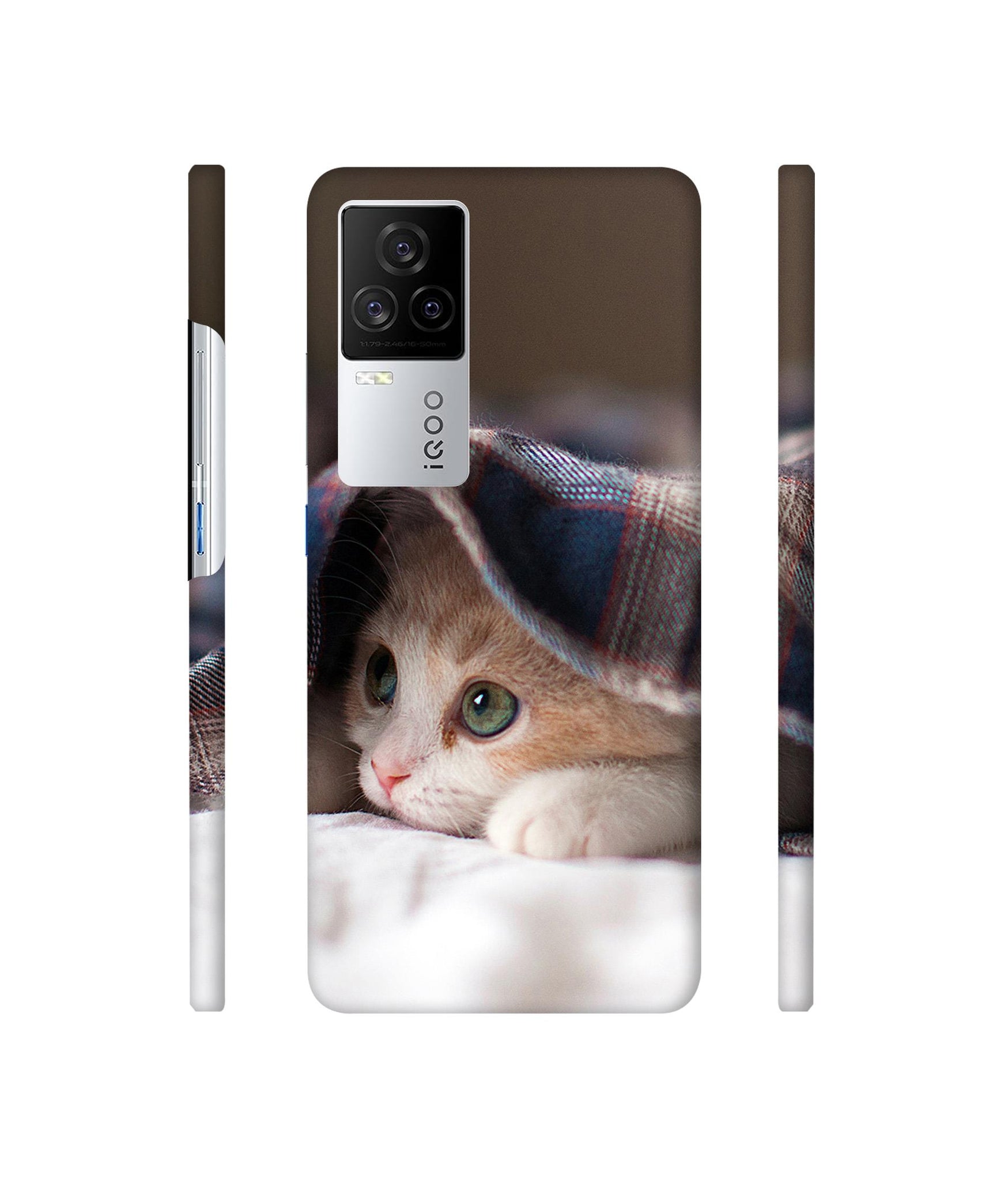 Sleepy Kitten Designer Hard Back Cover for Vivo iQOO 8 Legend