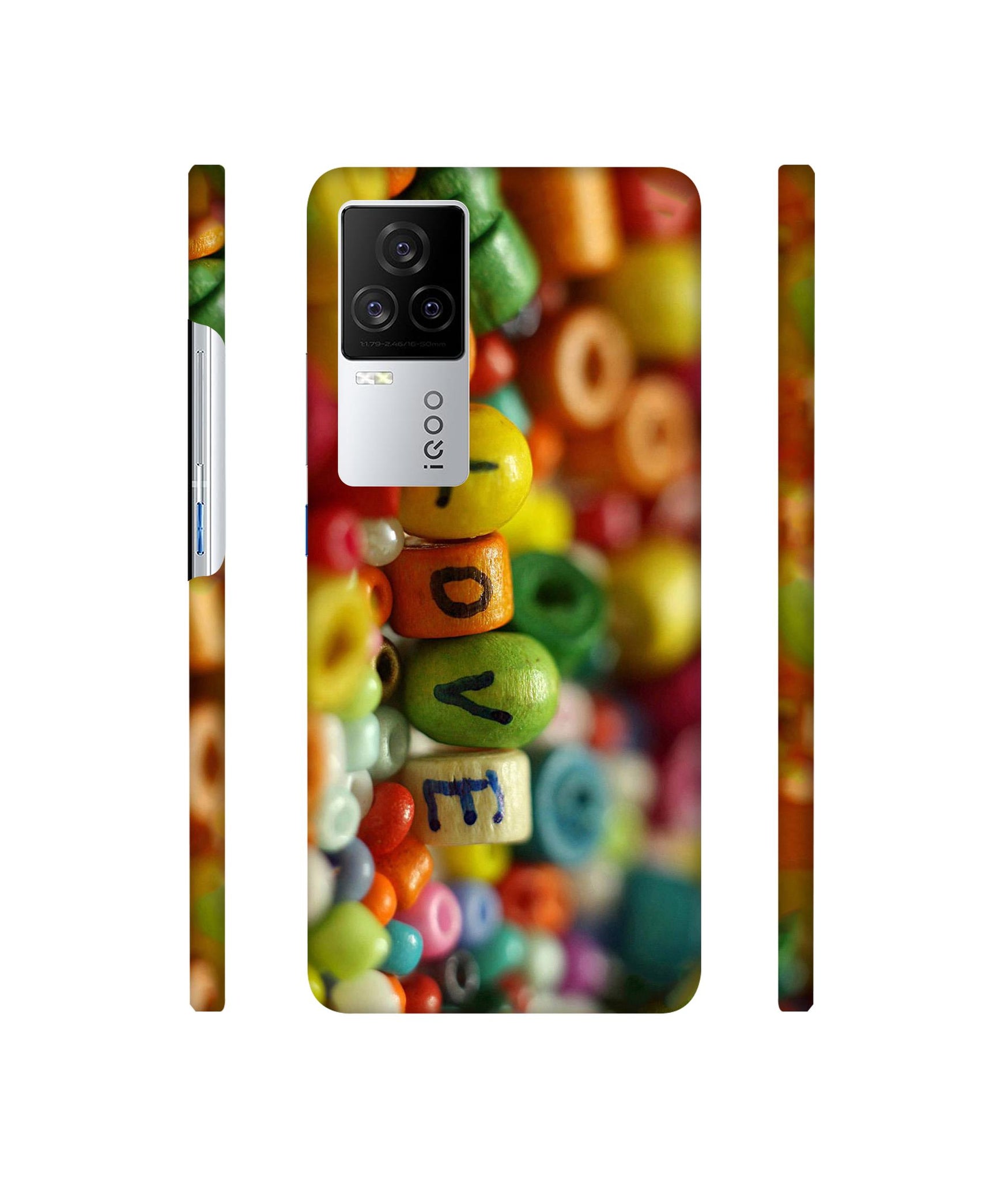 Colorful Love Designer Hard Back Cover for Vivo iQOO 8 Legend