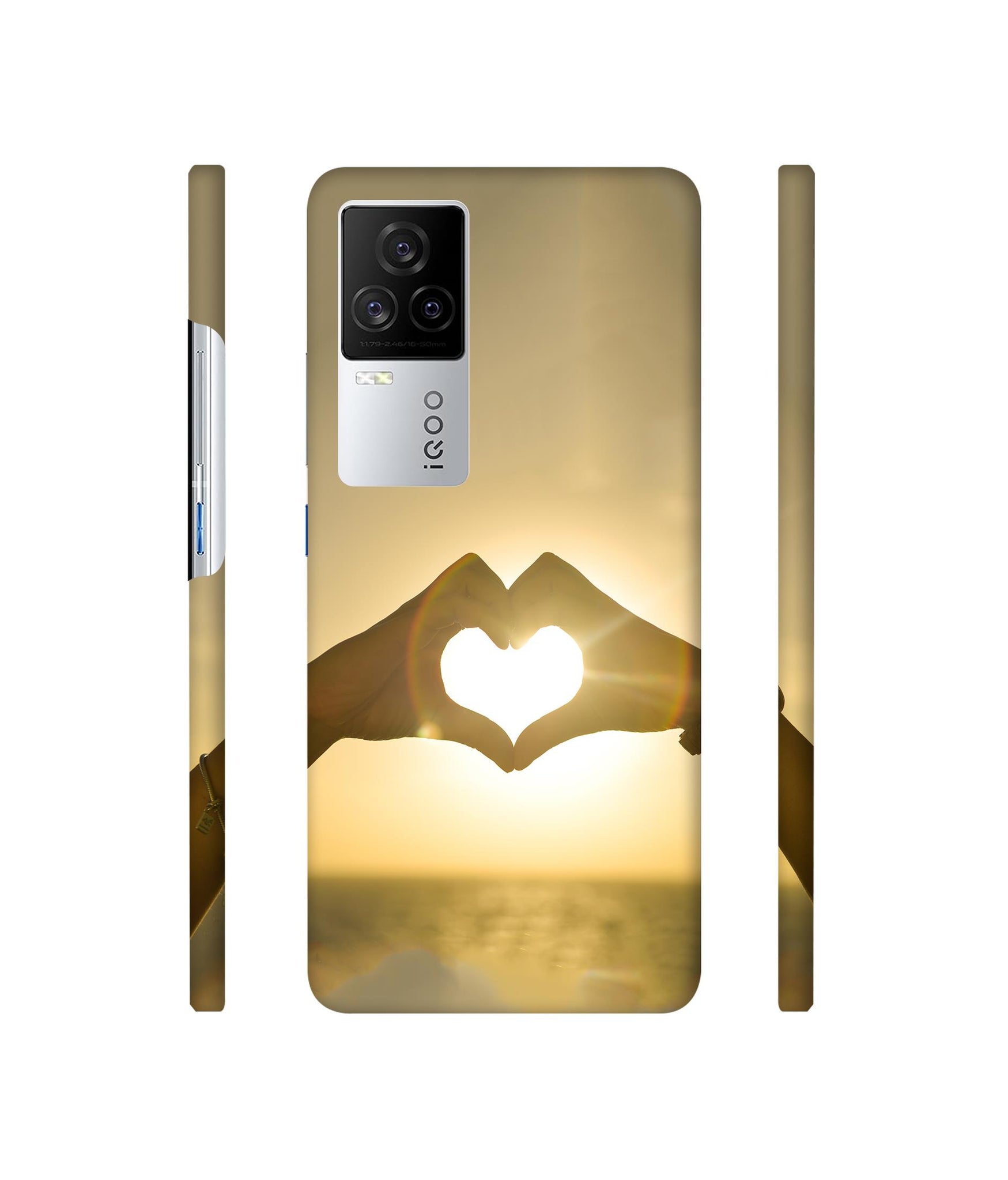 Heart in Hand Shape Designer Hard Back Cover for Vivo iQOO 8 Legend