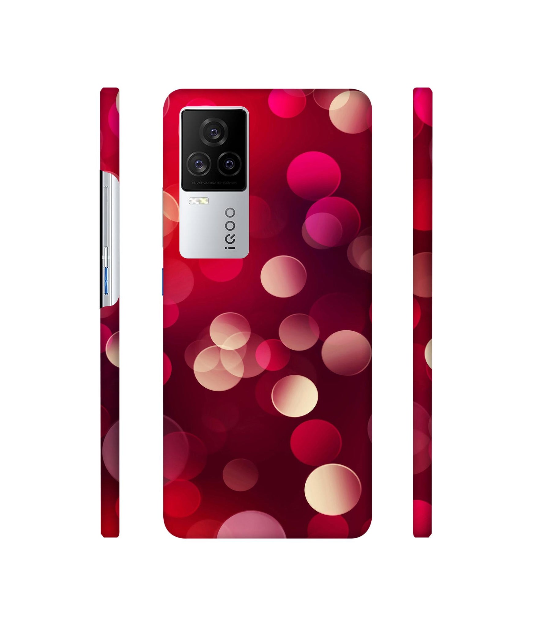 3D Circles Designer Hard Back Cover for Vivo iQOO 8 Legend