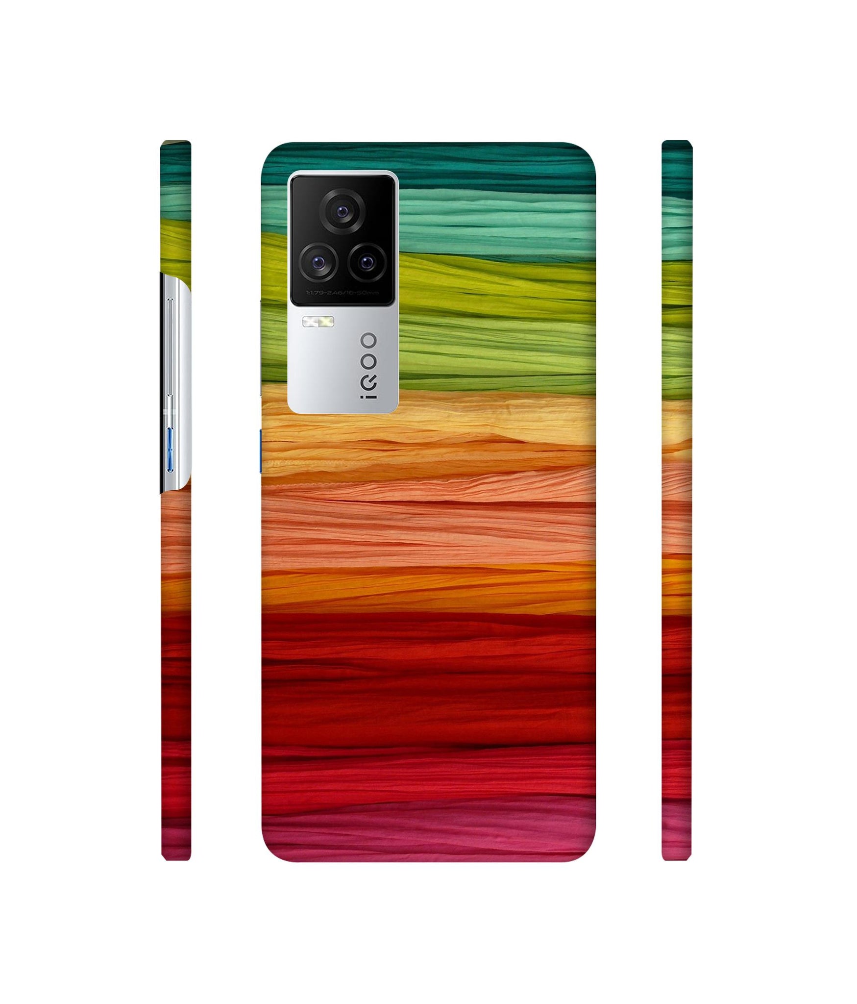 Colorful Thread Designer Hard Back Cover for Vivo iQOO 8 Legend