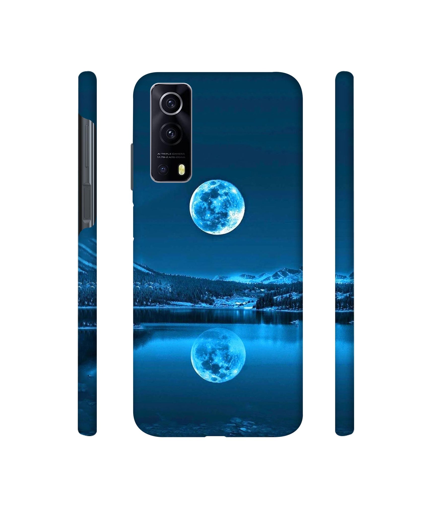 Awesome Moon Designer Hard Back Cover for Vivo iQOO Z