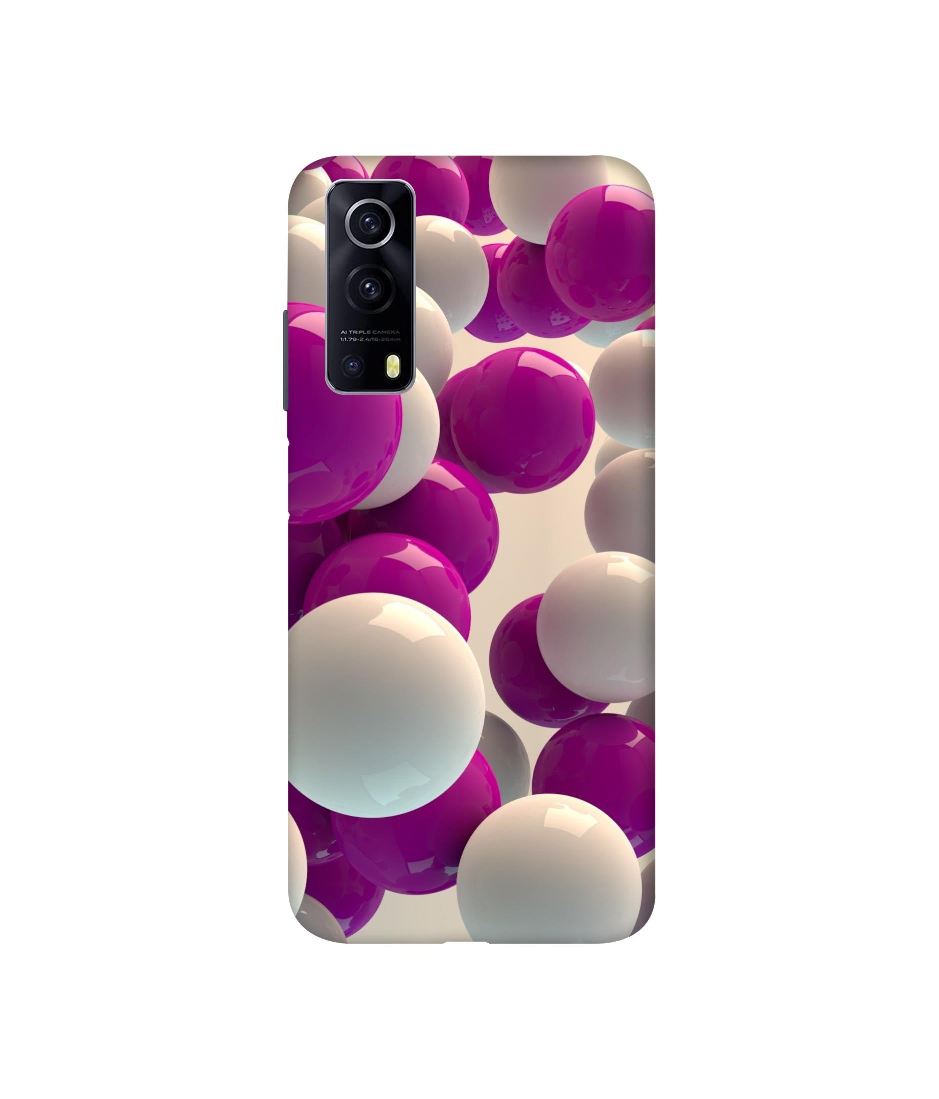 3D Balloons Designer Hard Back Cover for Vivo iQOO Z