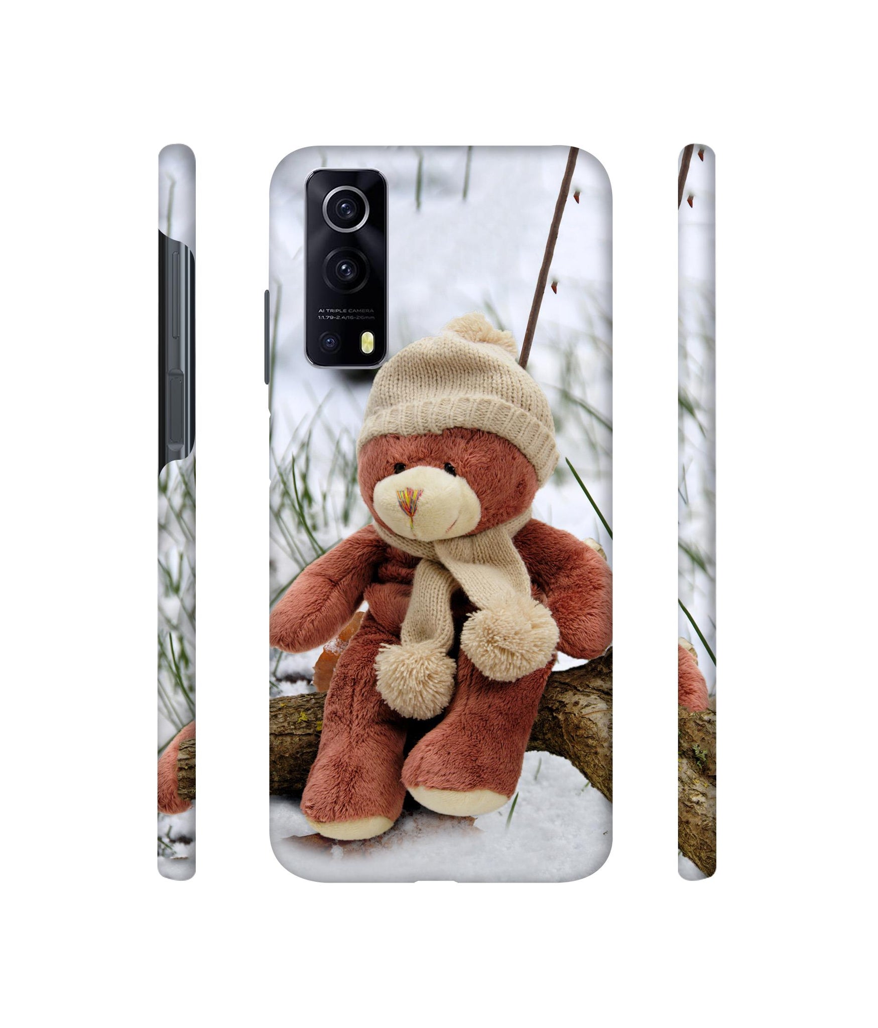 Woolen Bear Designer Hard Back Cover for Vivo iQOO Z