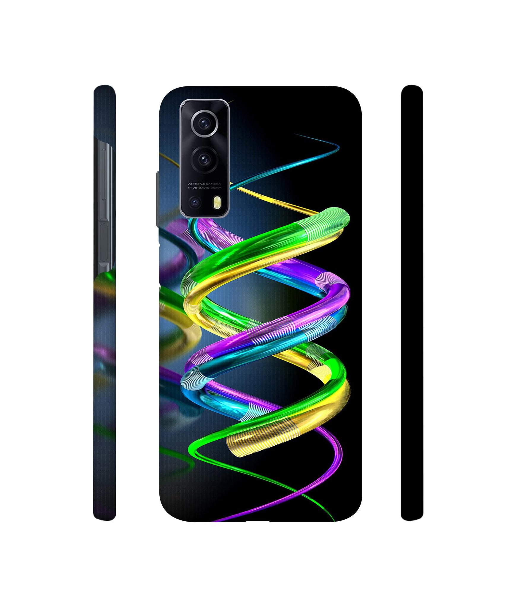 3D Spiral Designer Hard Back Cover for Vivo iQOO Z