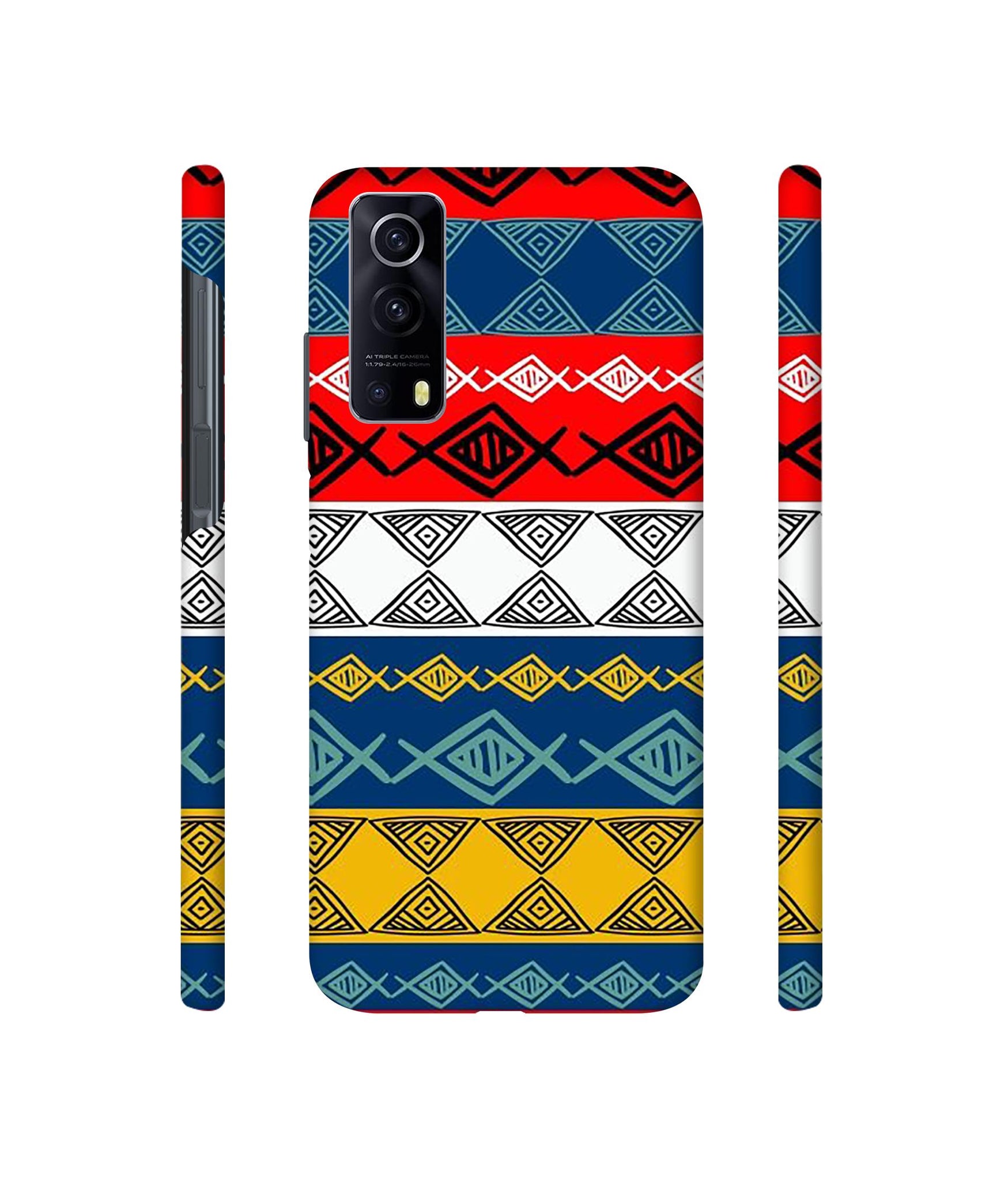 Colorful Hand Made Rangoli Art Designer Hard Back Cover for Vivo iQOO Z