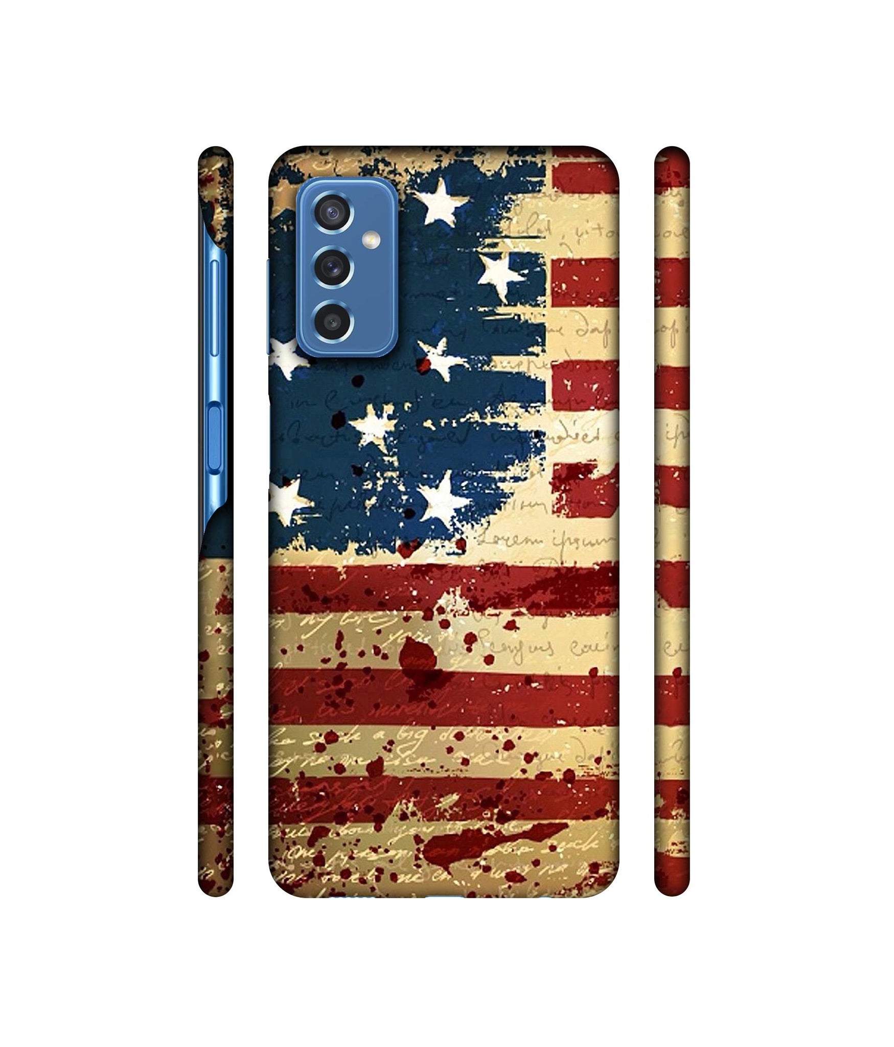 Colorful USA Flag Designer Hard Back Cover for Samsung Galaxy M52 5G